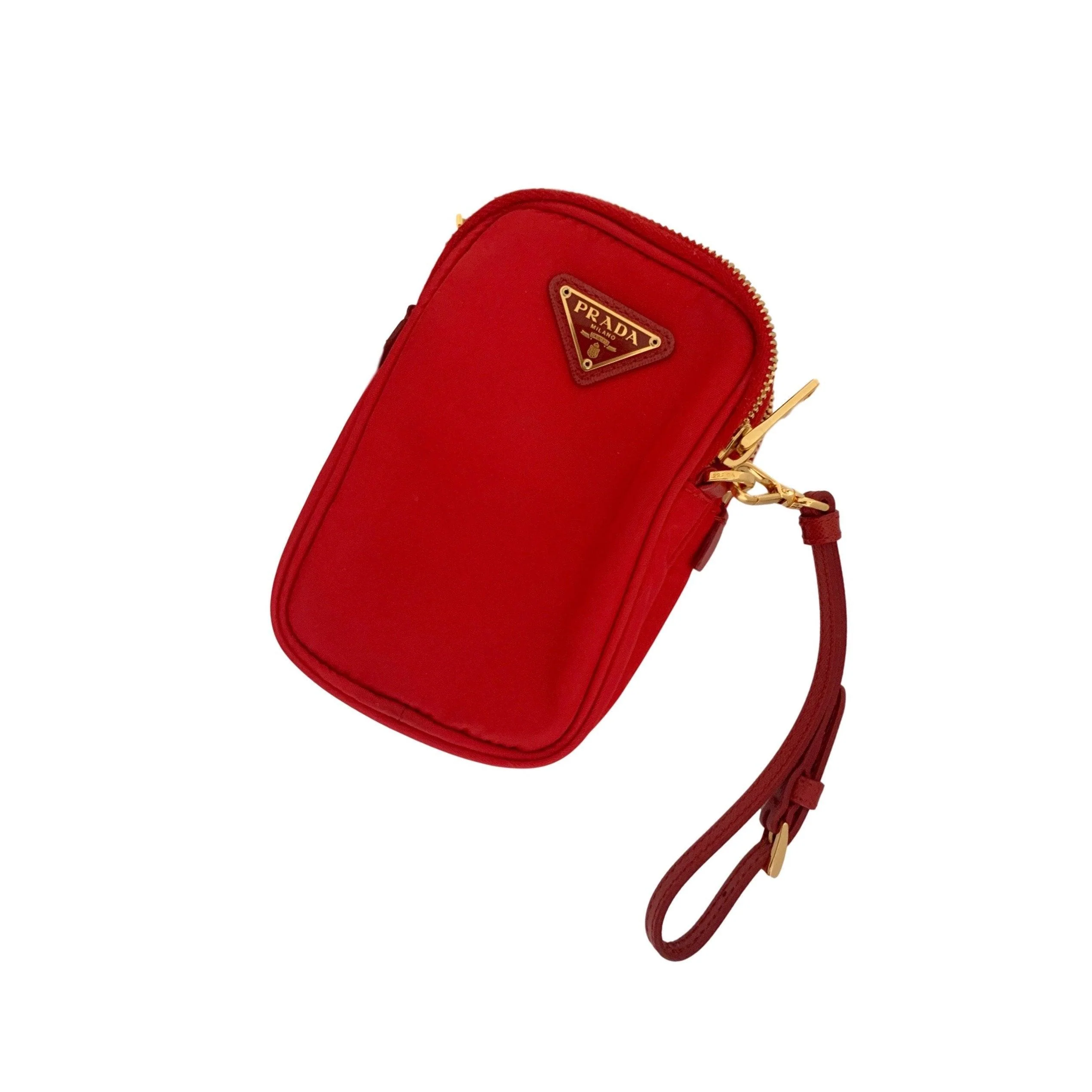 Prada Red Nylon Micro Crossbody Bag - Image 2