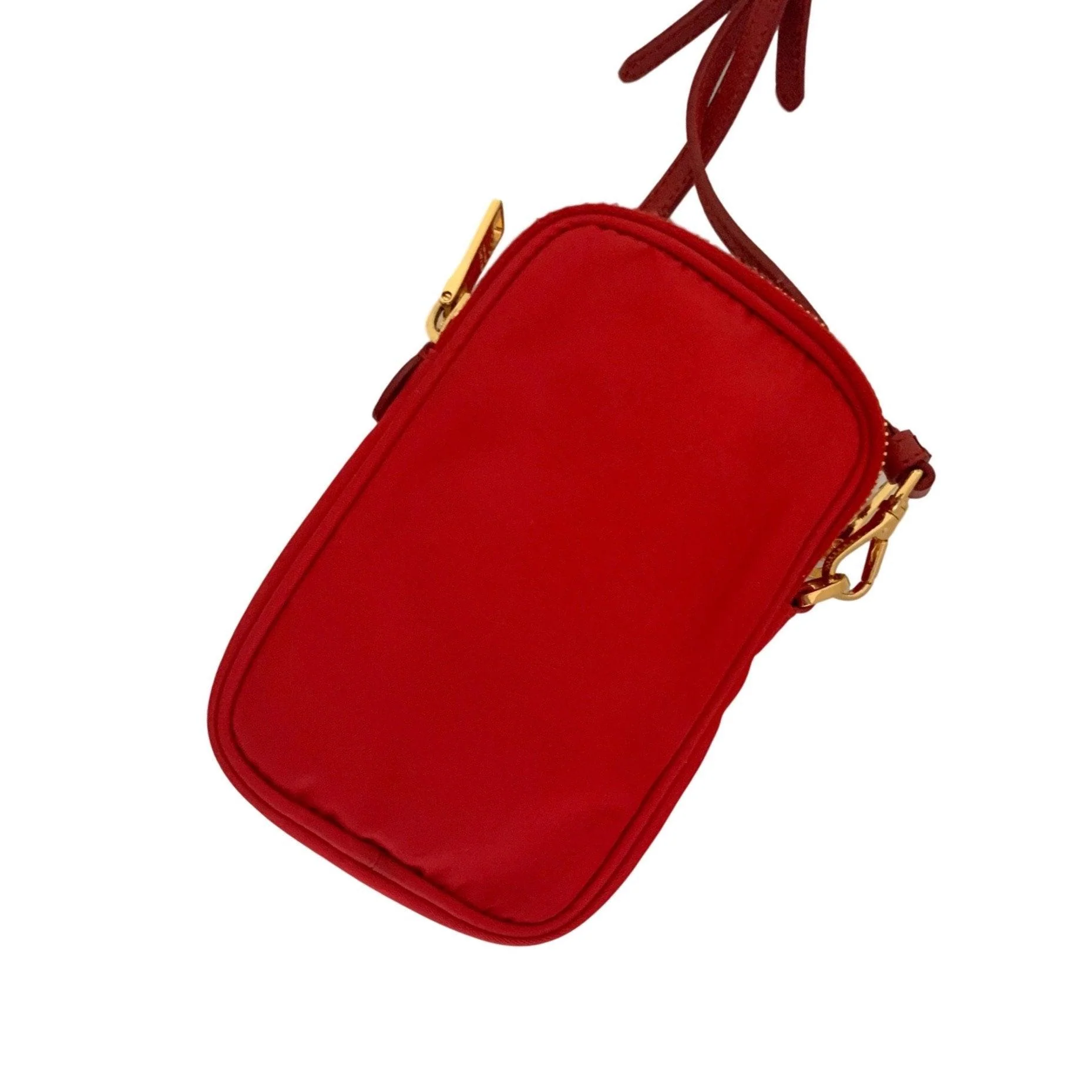 Prada Red Nylon Micro Crossbody Bag - Image 3