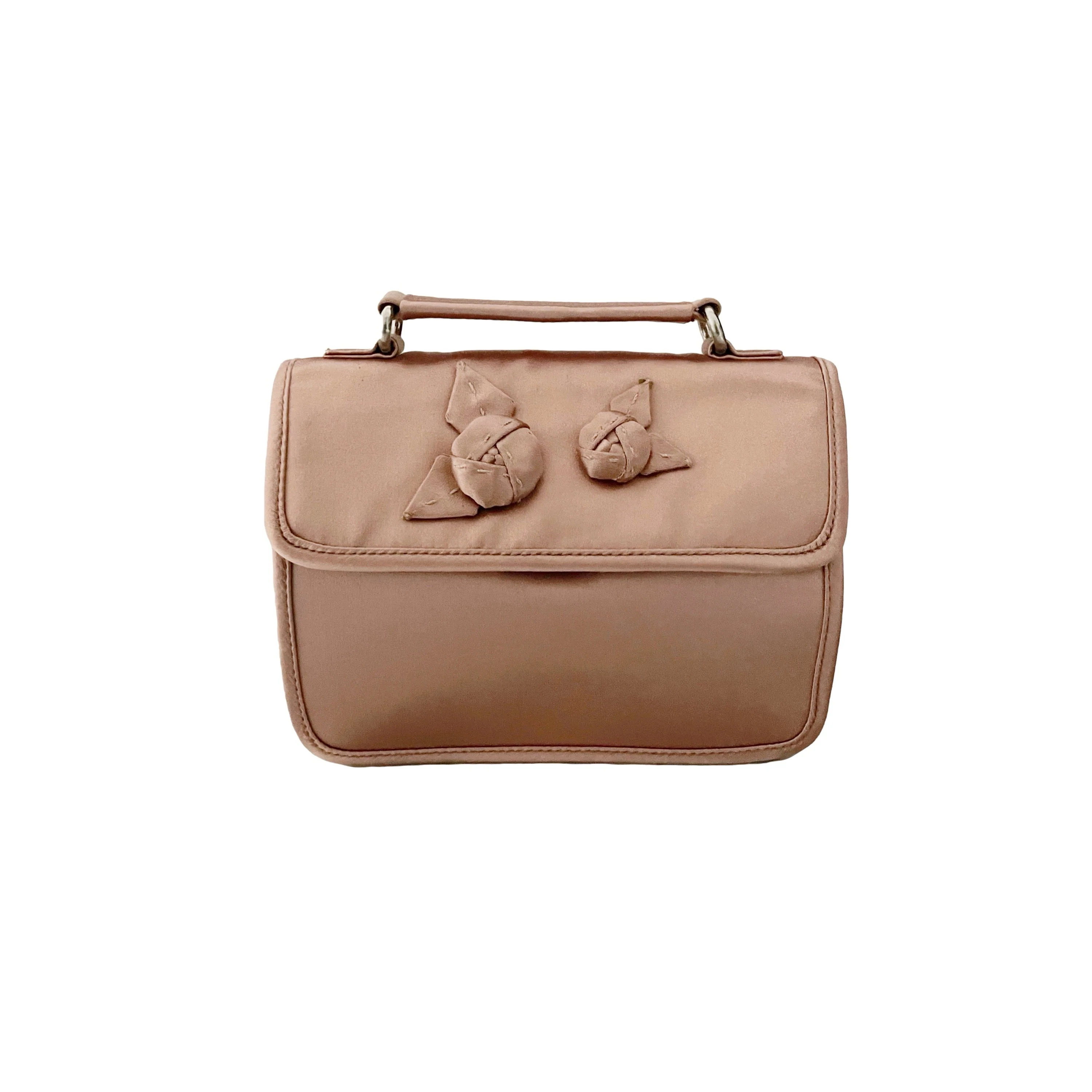 Prada Rose Satin Mini Top Handle Bag - Image 2