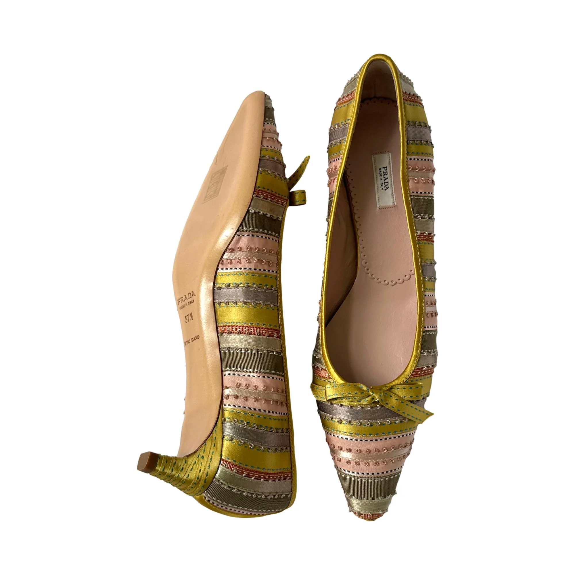 Prada Satin Ribbon Kitten Heels - Image 2