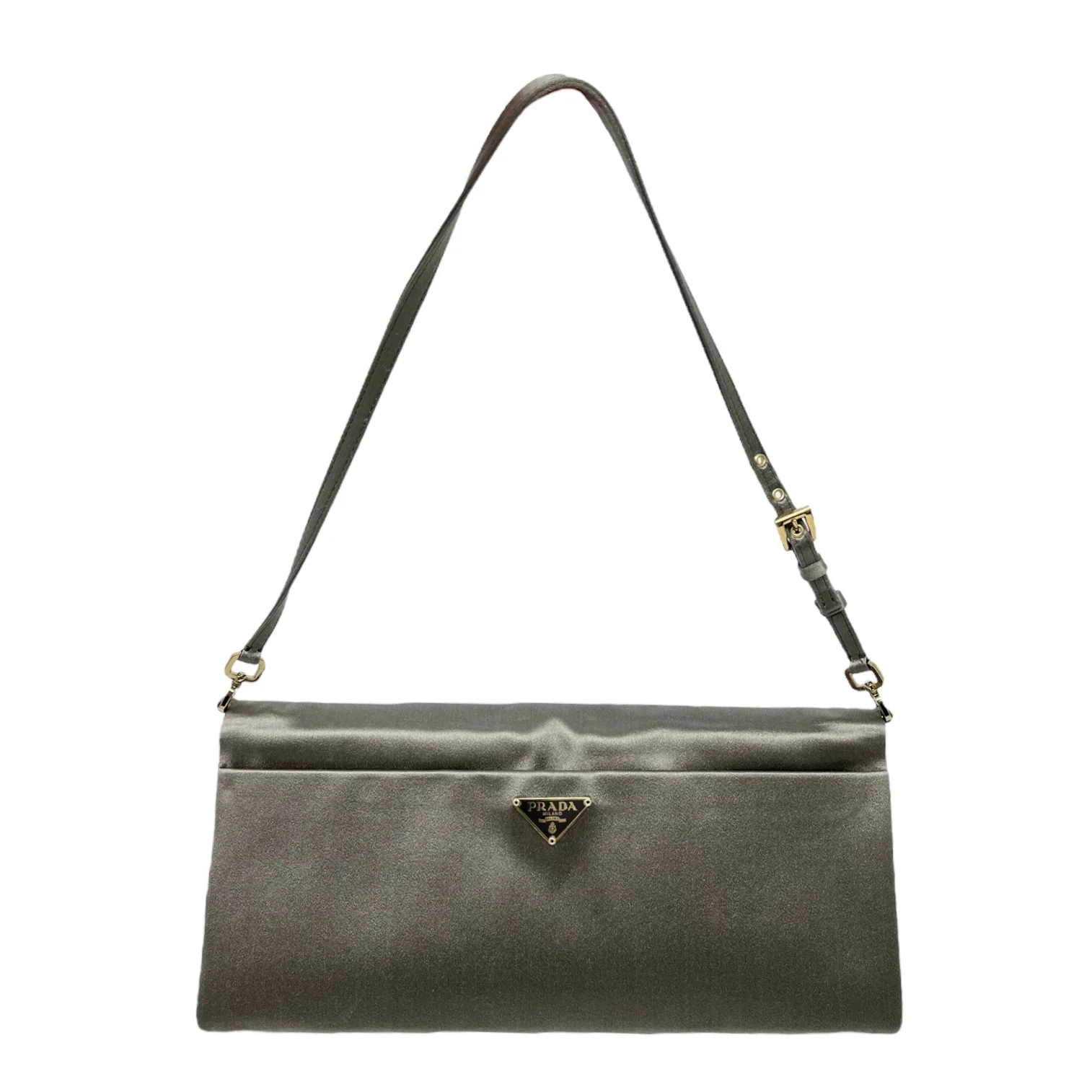 Prada Slate Satin Shoulder Bag