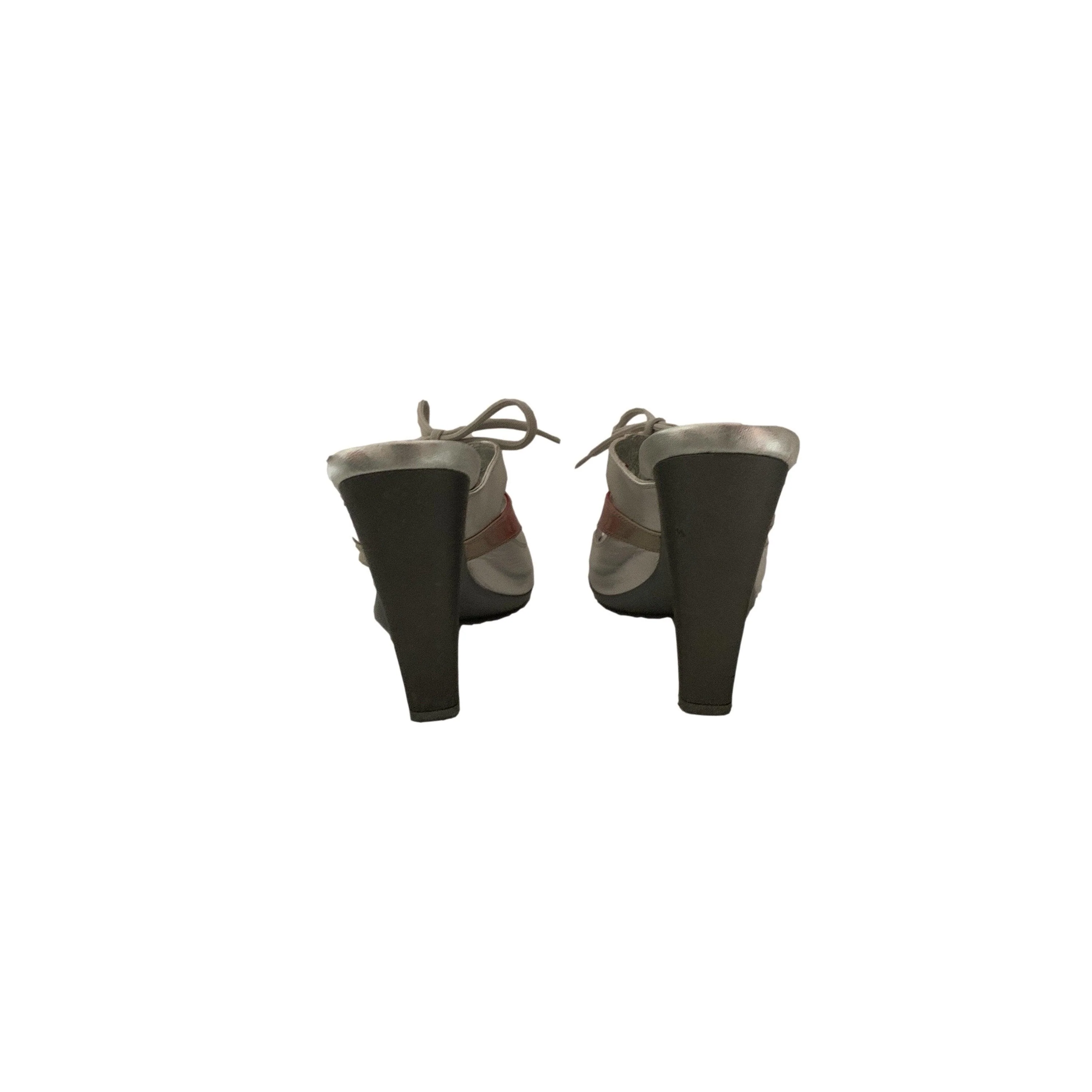Prada Sport Metallic Logo Cut Out Heels - Image 2