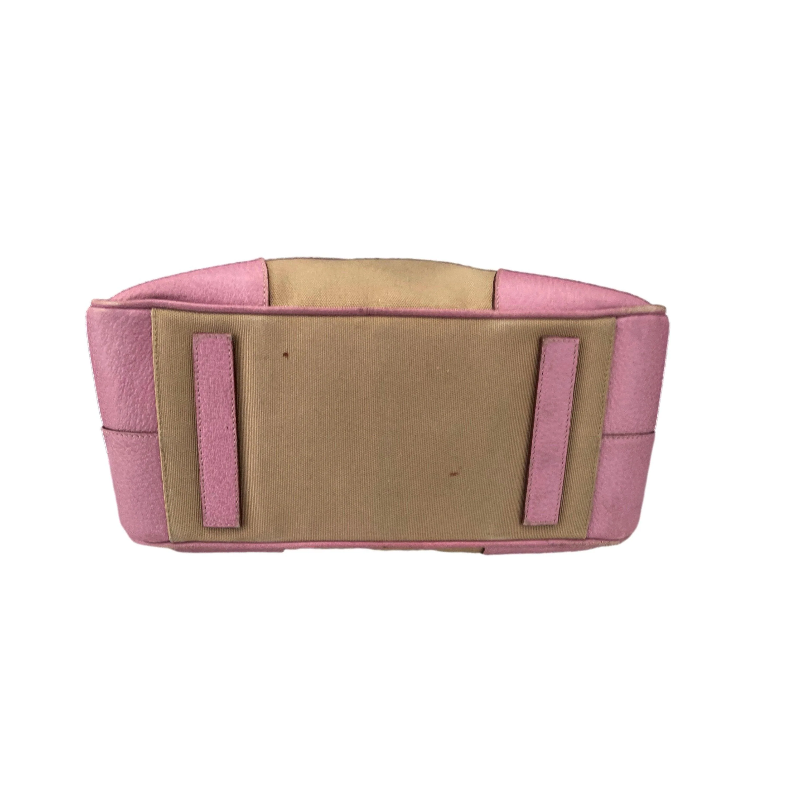 Prada Tan Canvas Bowling Bag - Image 3