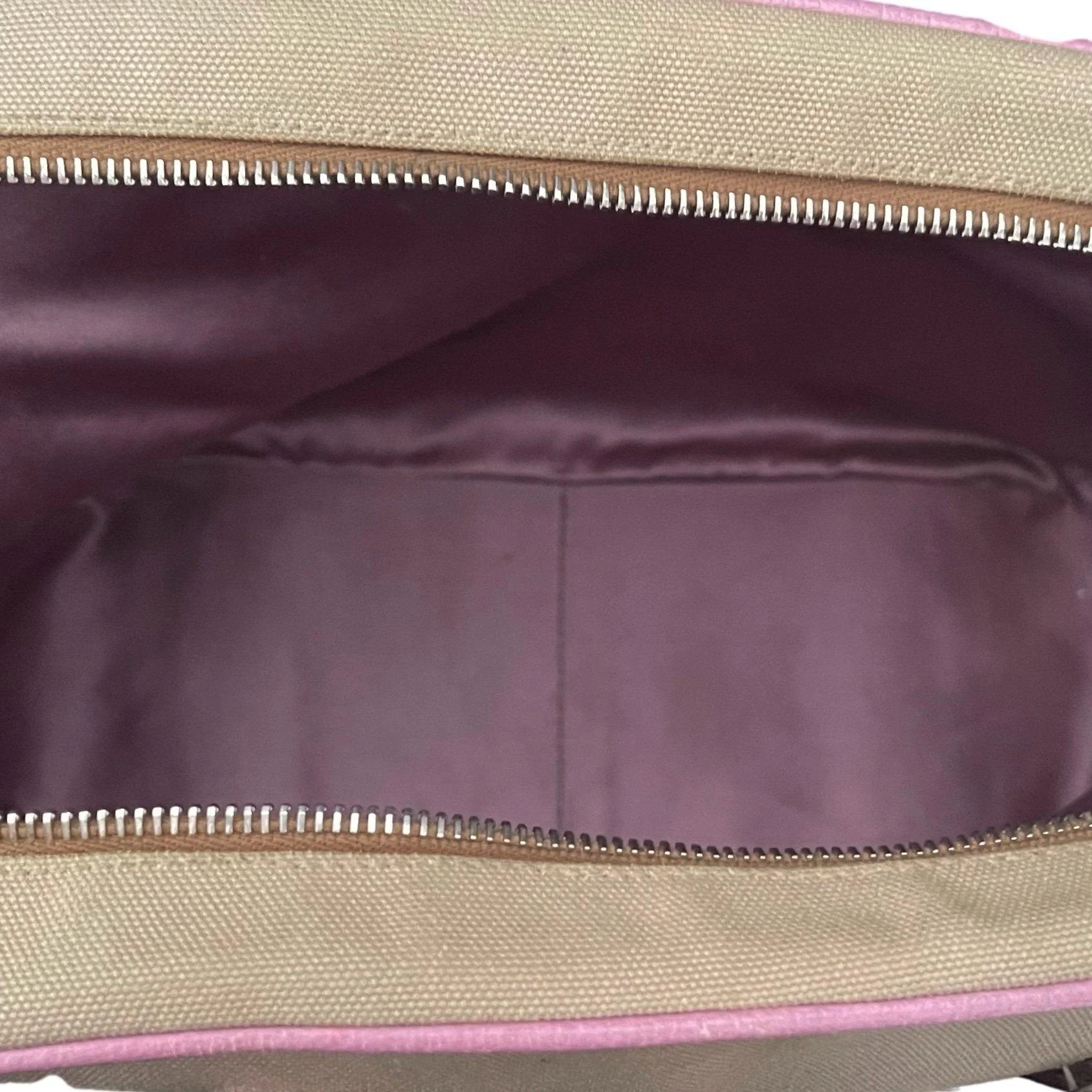 Prada Tan Canvas Bowling Bag - Image 4