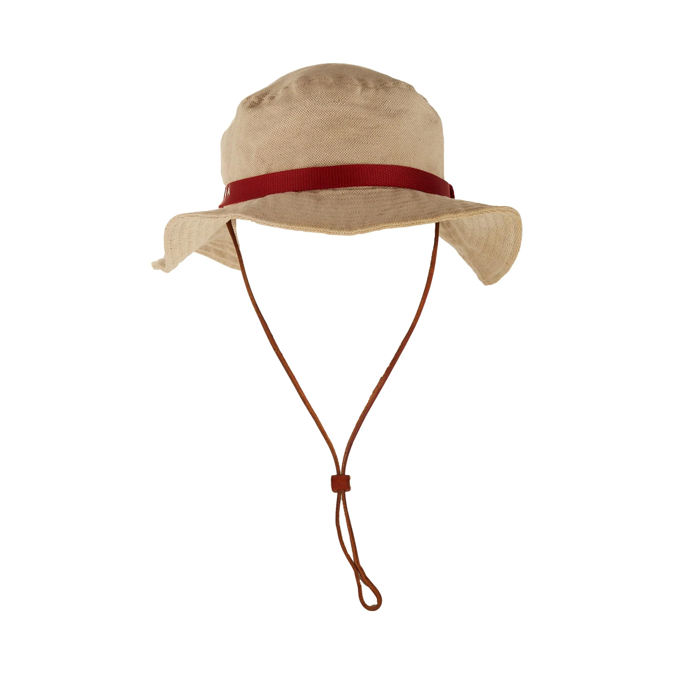 Prada Tan Canvas Logo Bucket Hat