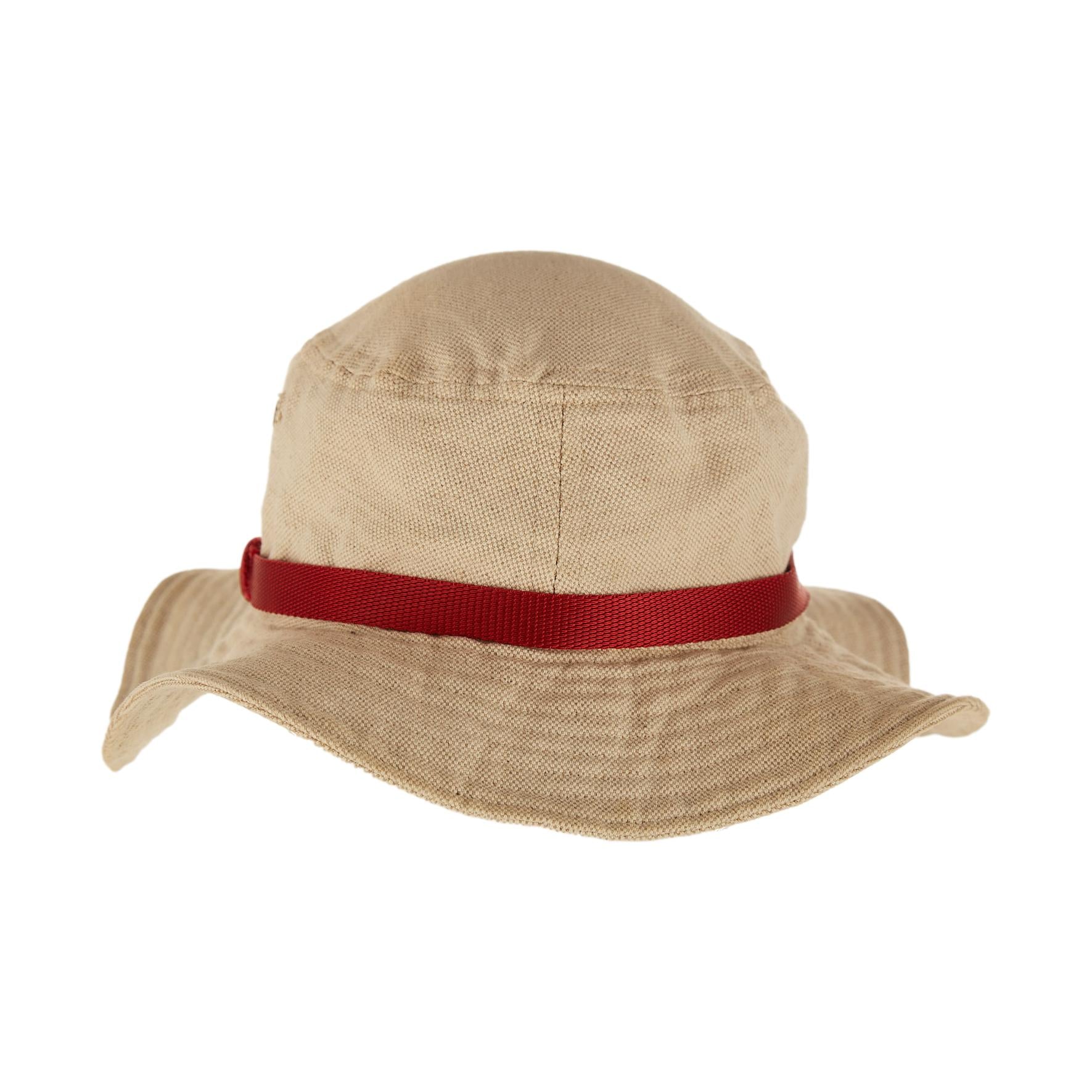 Prada Tan Canvas Logo Bucket Hat - Image 3