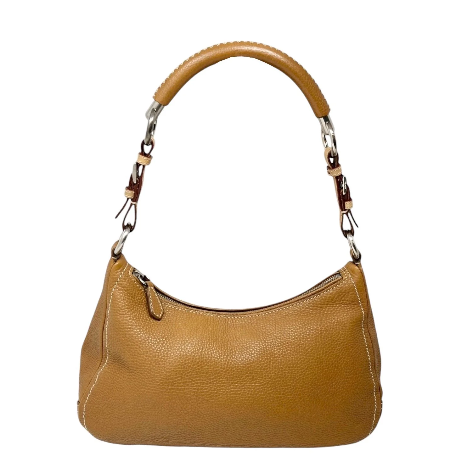 Prada Tan Leather Shoulder Bag - Image 2