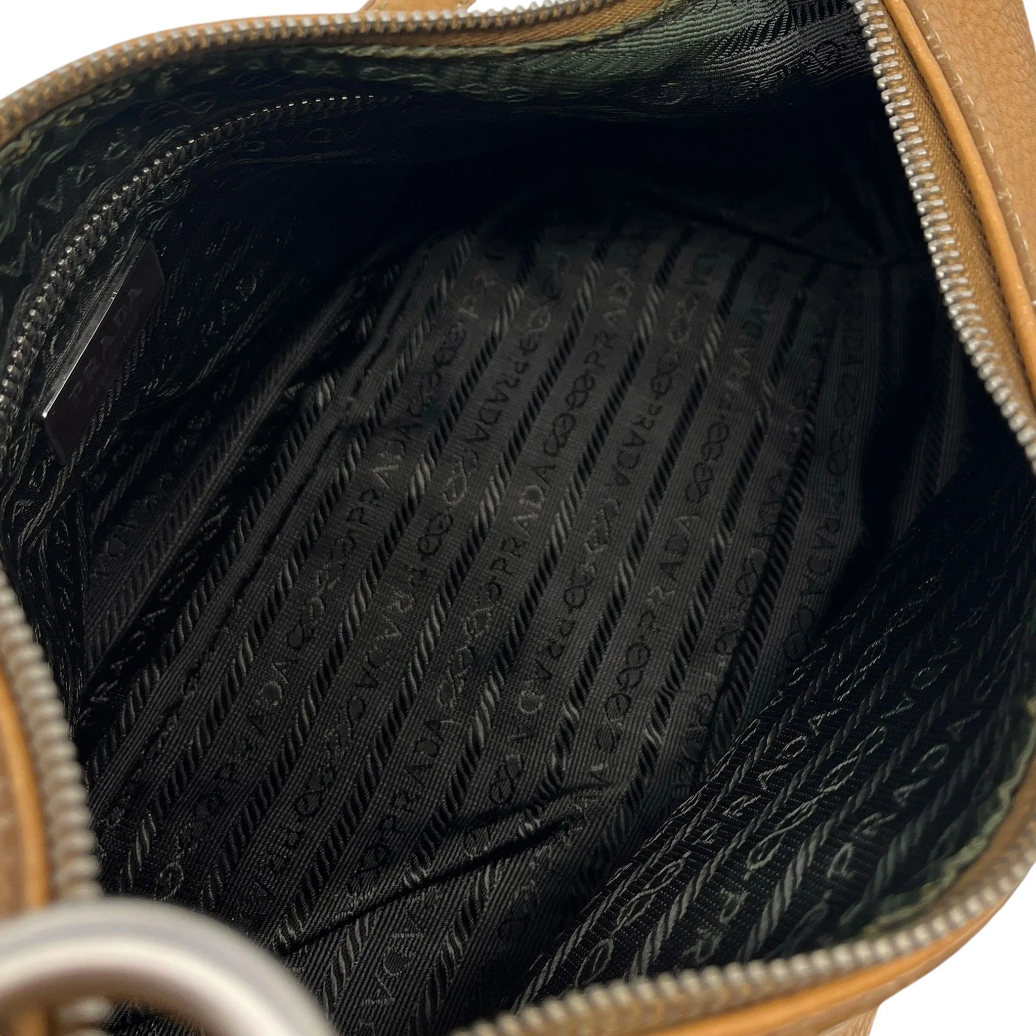 Prada Tan Leather Shoulder Bag - Image 4