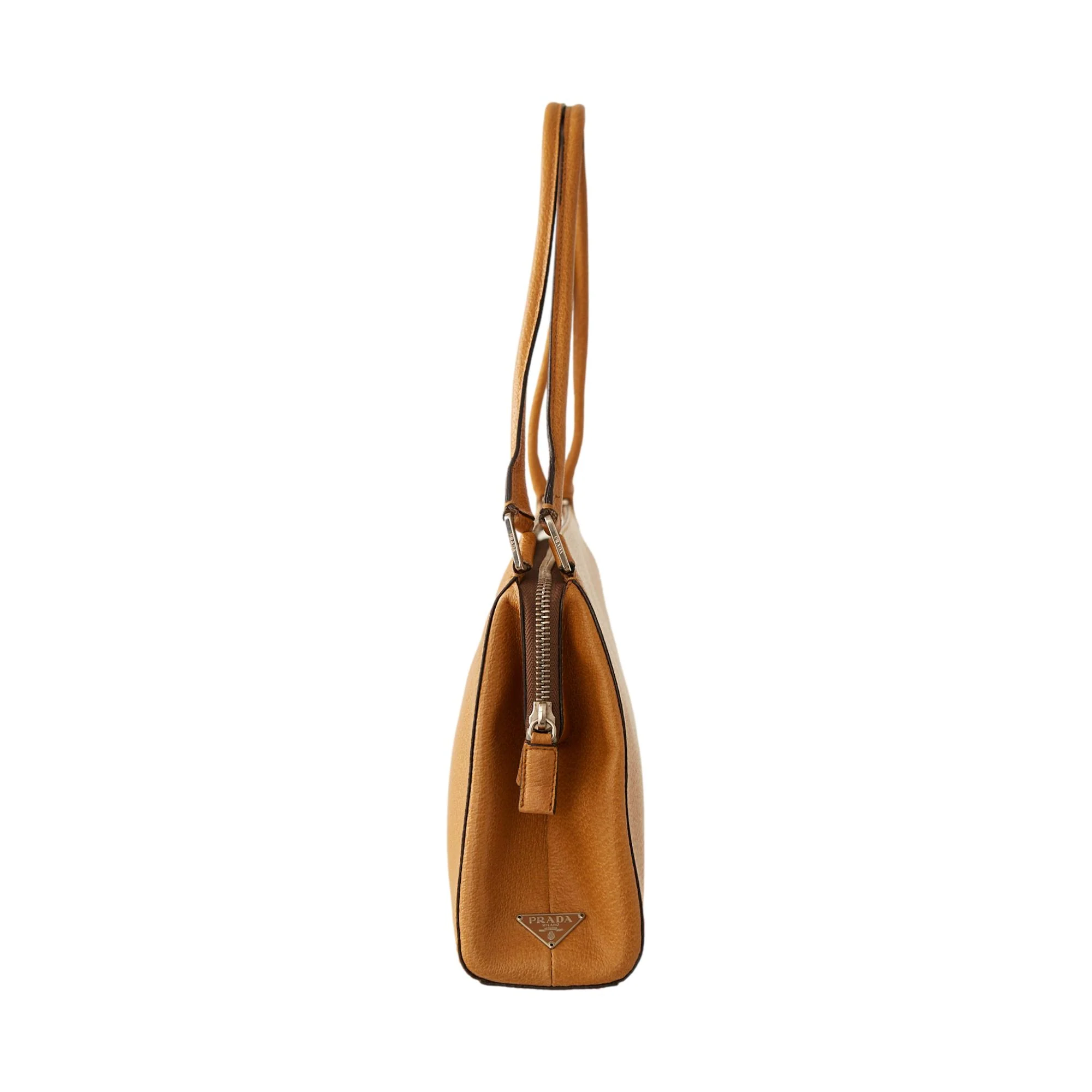 Prada Tan Leather Shoulder Bag - Image 2