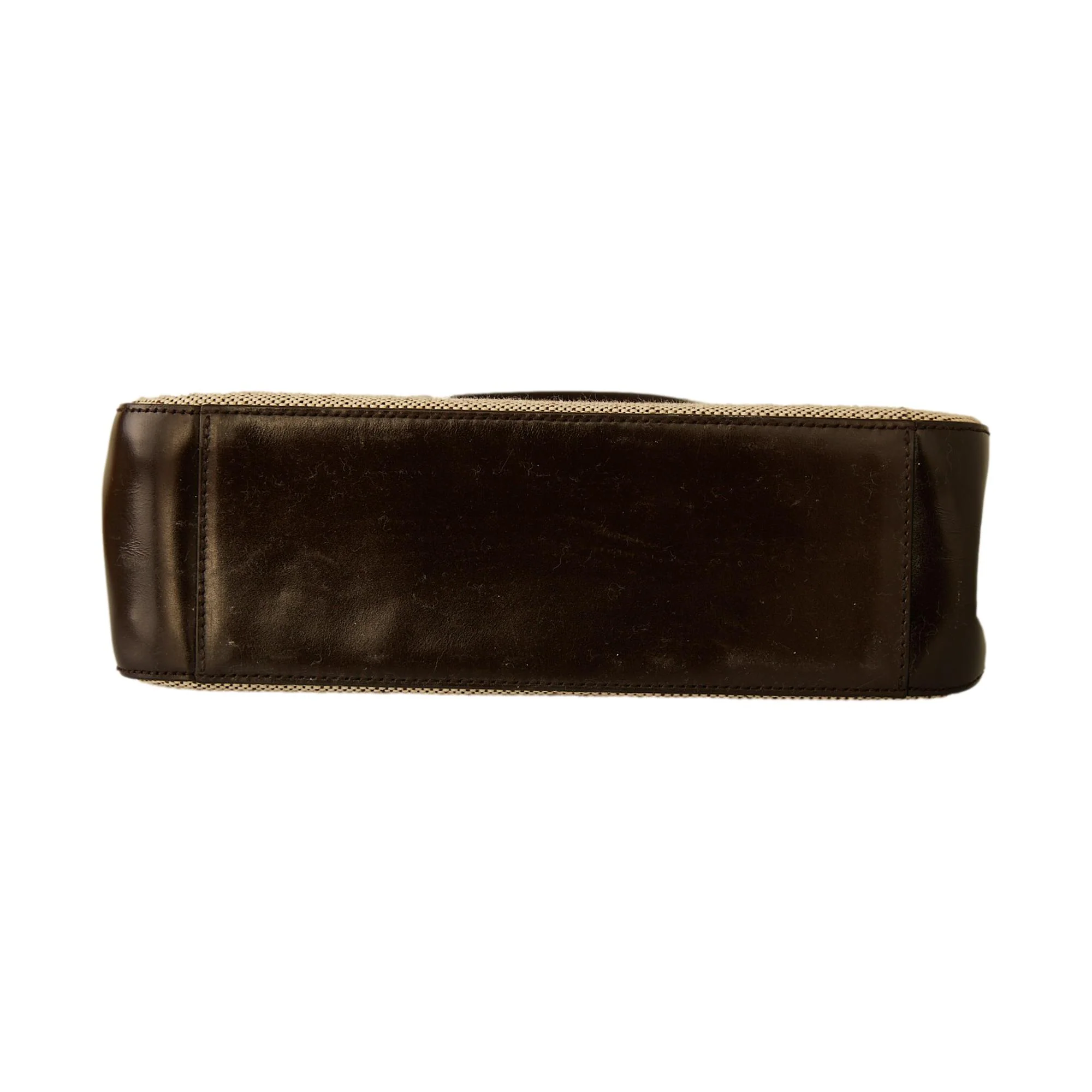 Prada Tan Canvas + Leather 2-Way Bag - Image 3