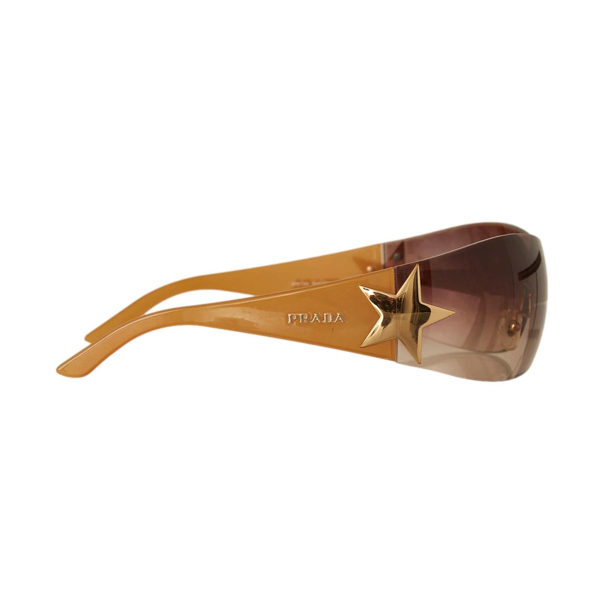 Prada Tan Star Logo Sunglasses - Image 3