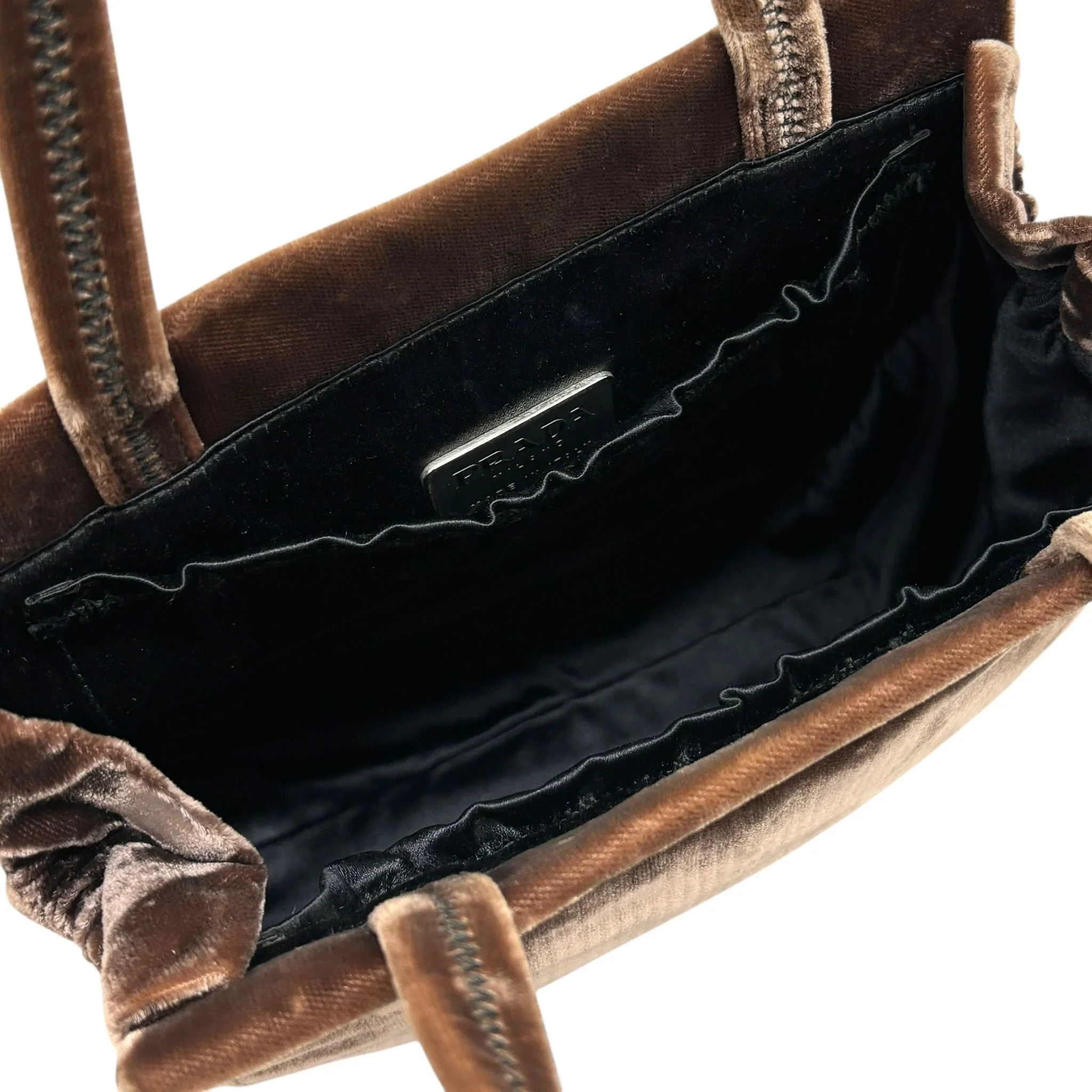 Prada Velvet Top Handle Bag - Image 4