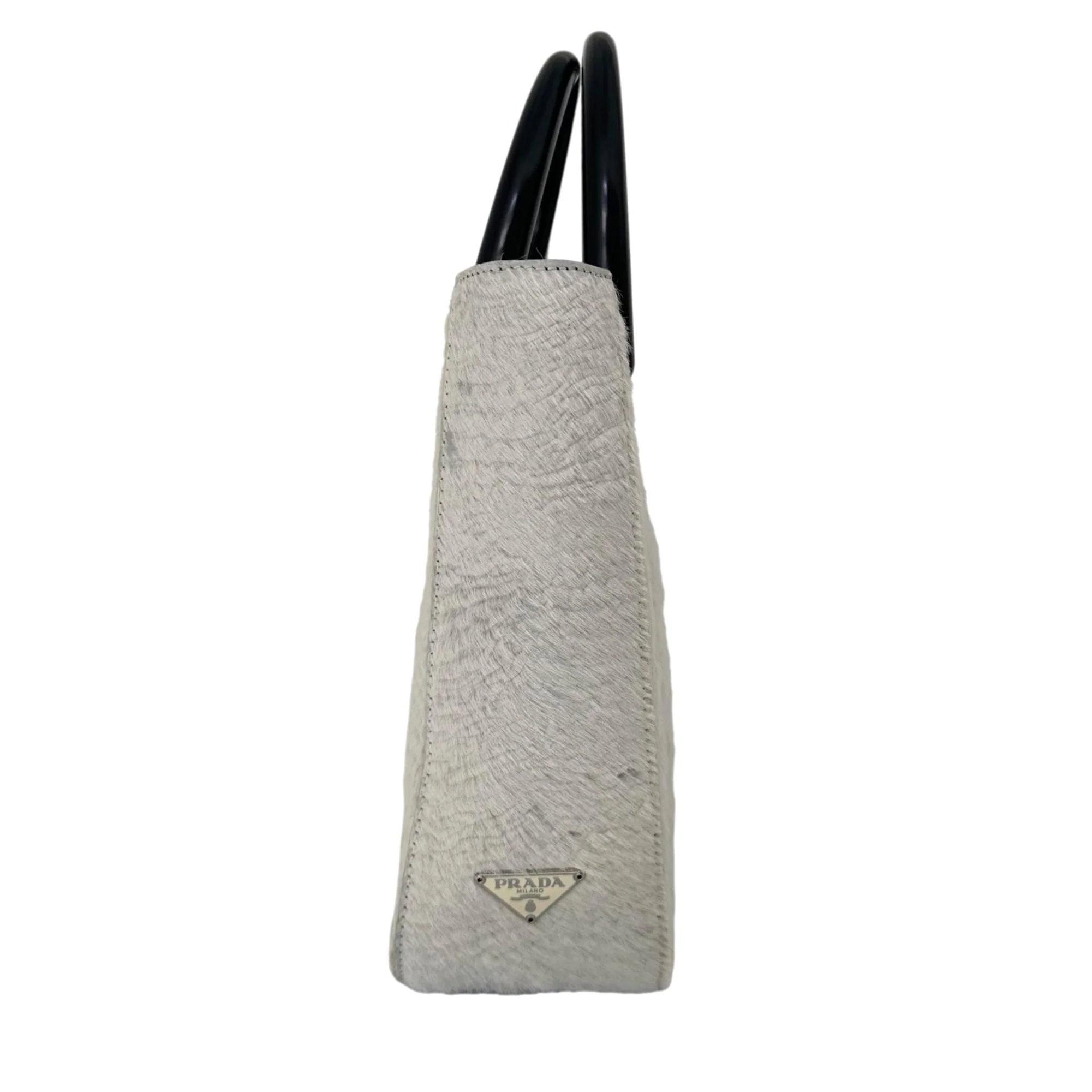 Prada White Calf Hair Top Handle - Image 4