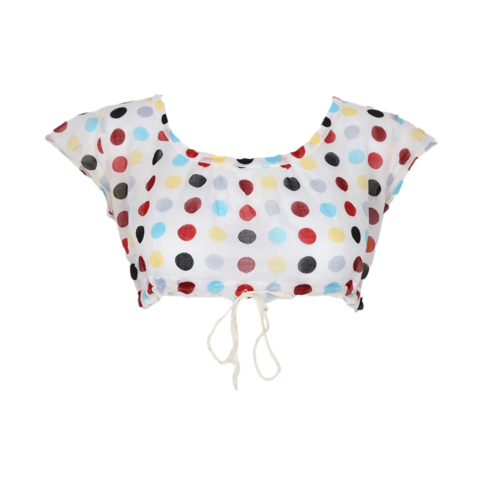 Prada White Polkadot Crop Top