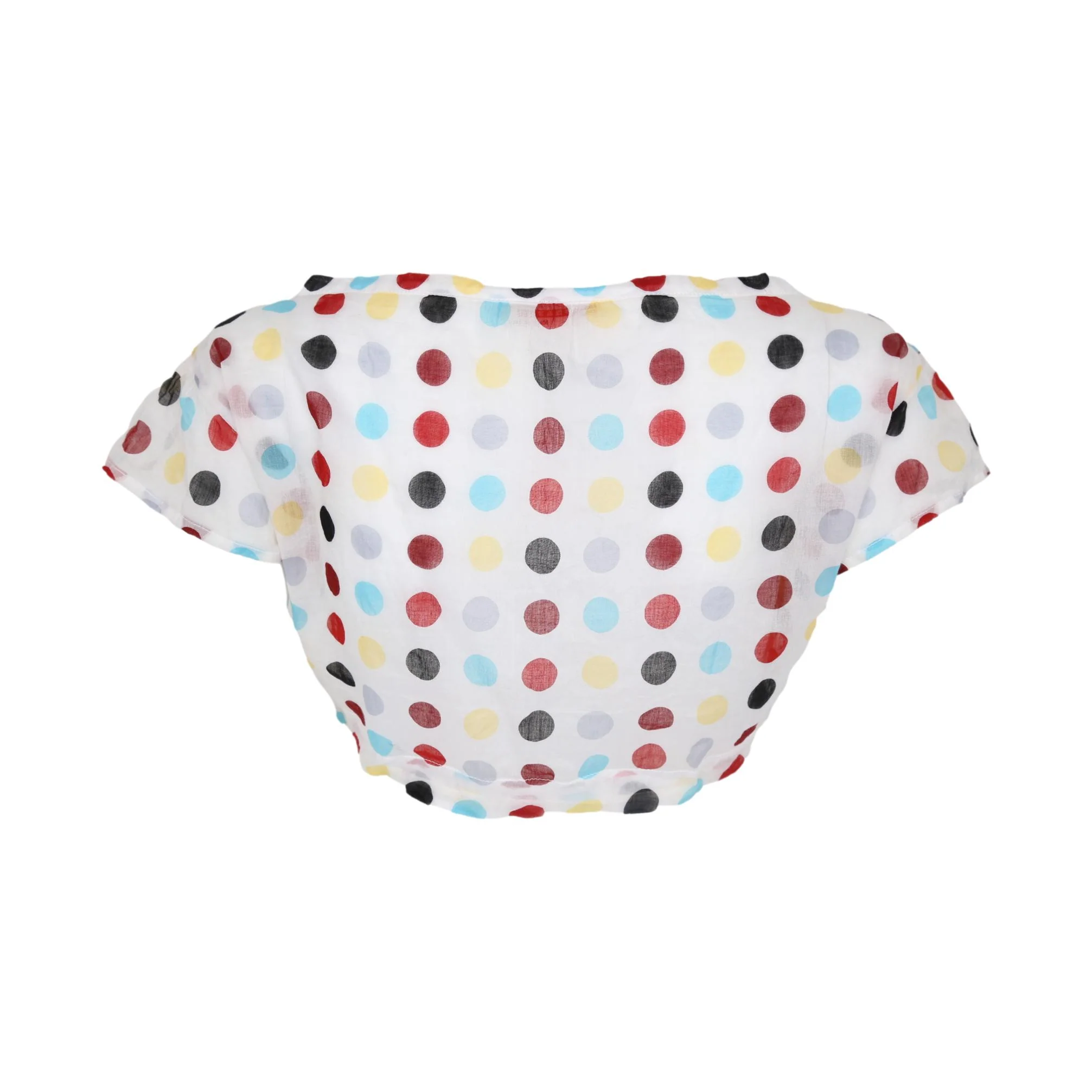 Prada White Polkadot Crop Top - Image 2