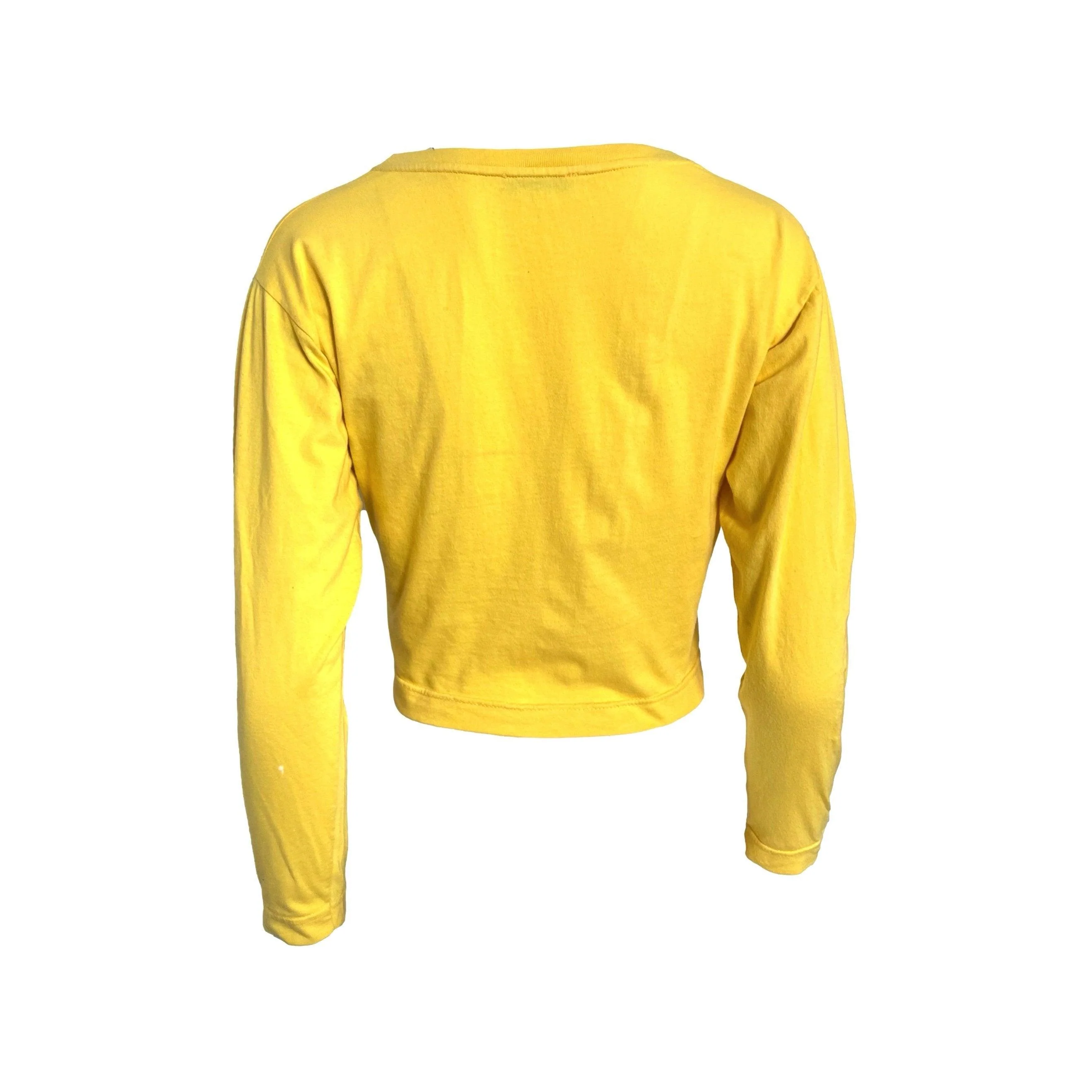 Prada Yellow Beaded Logo Crop Top - Image 2