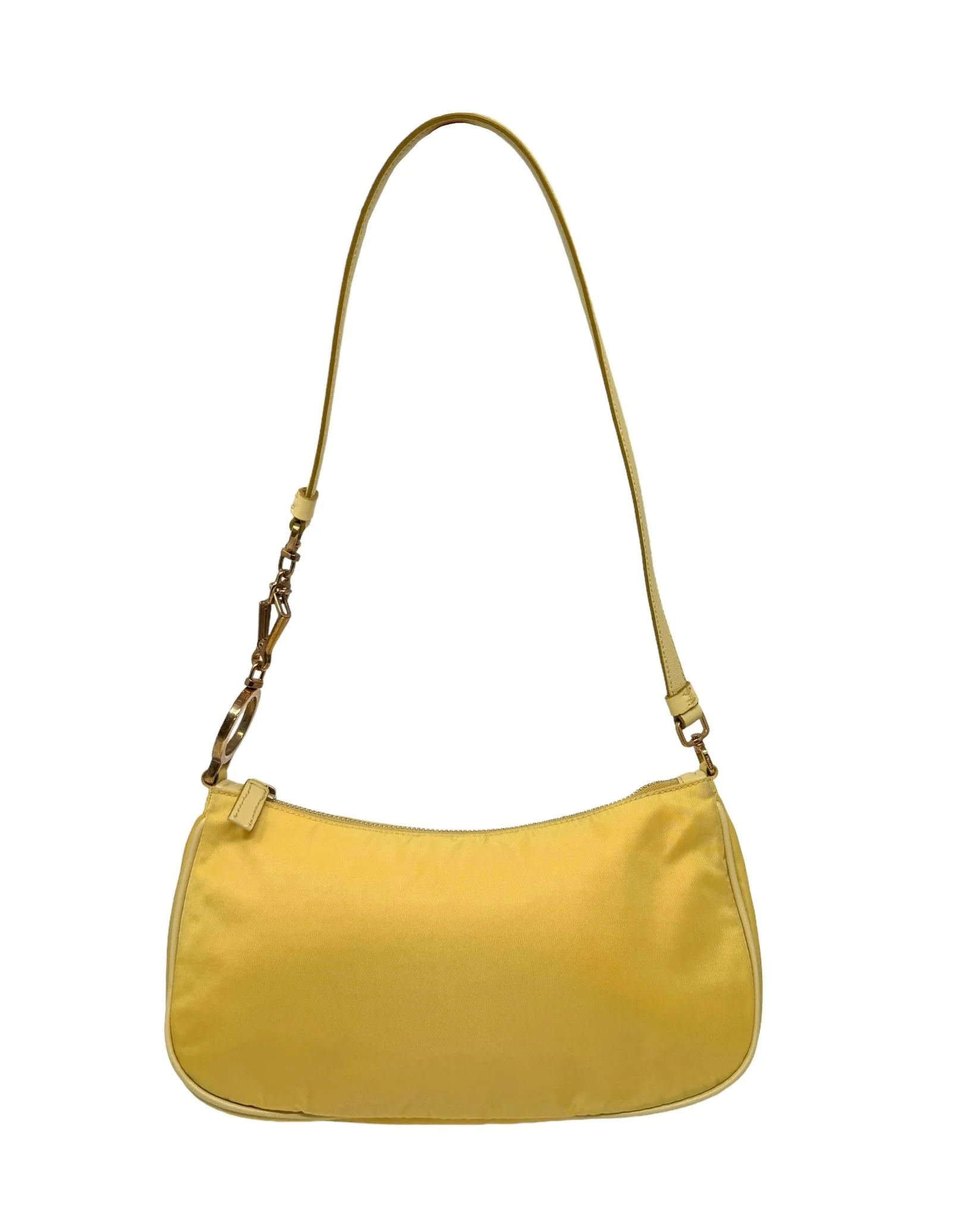 Prada Yellow Nylon Shoulder Bag - Image 2