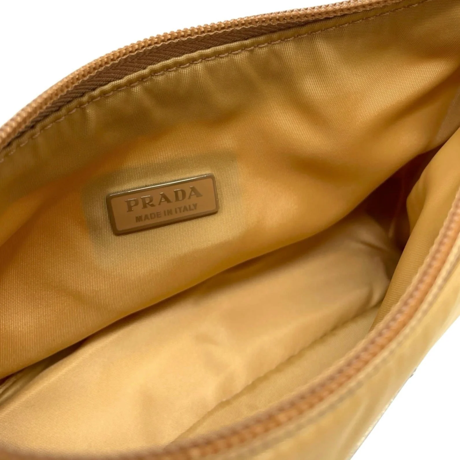 Prada Yellow Nylon Shoulder Bag - Image 3