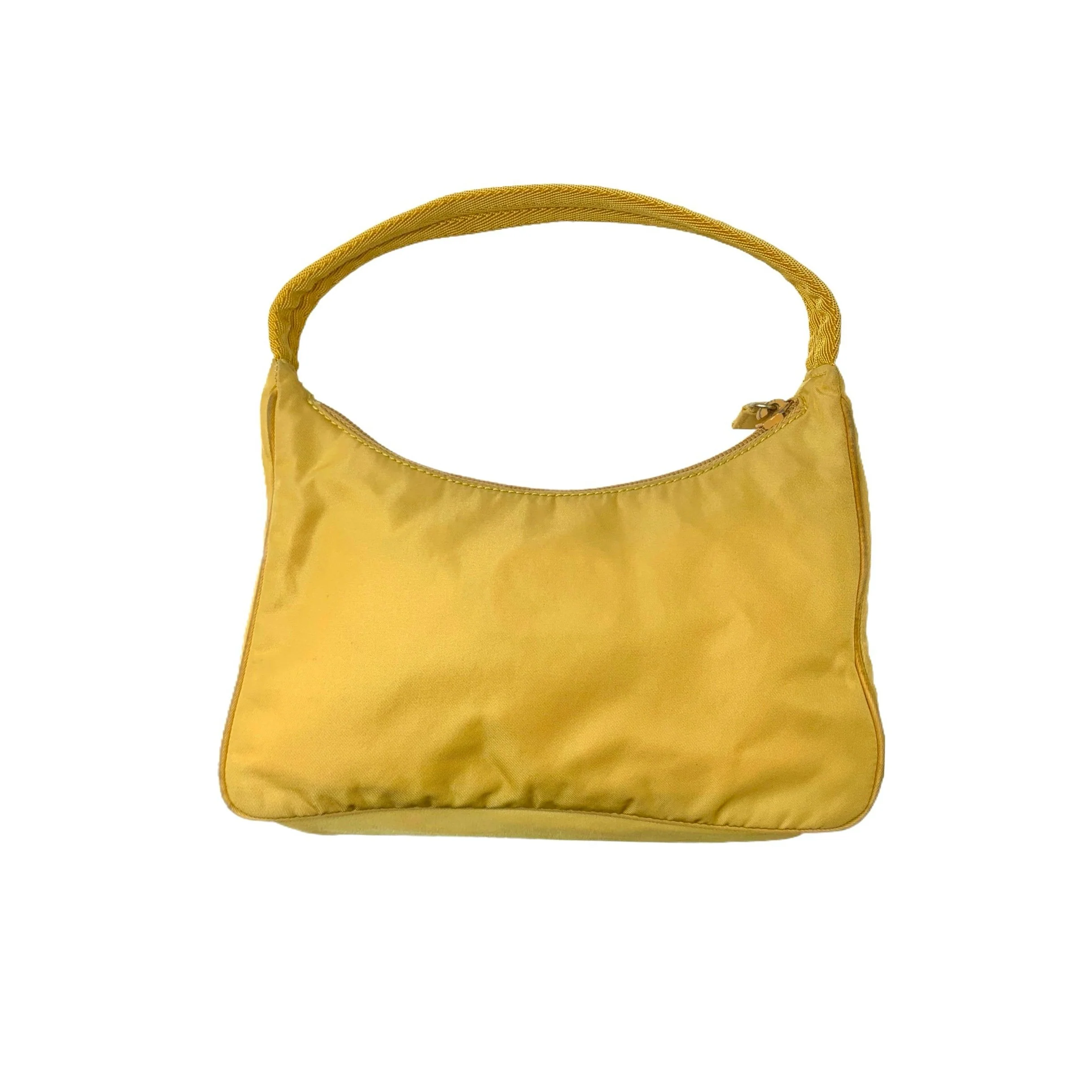 Prada Yellow Nylon Shoulder Bag - Image 2