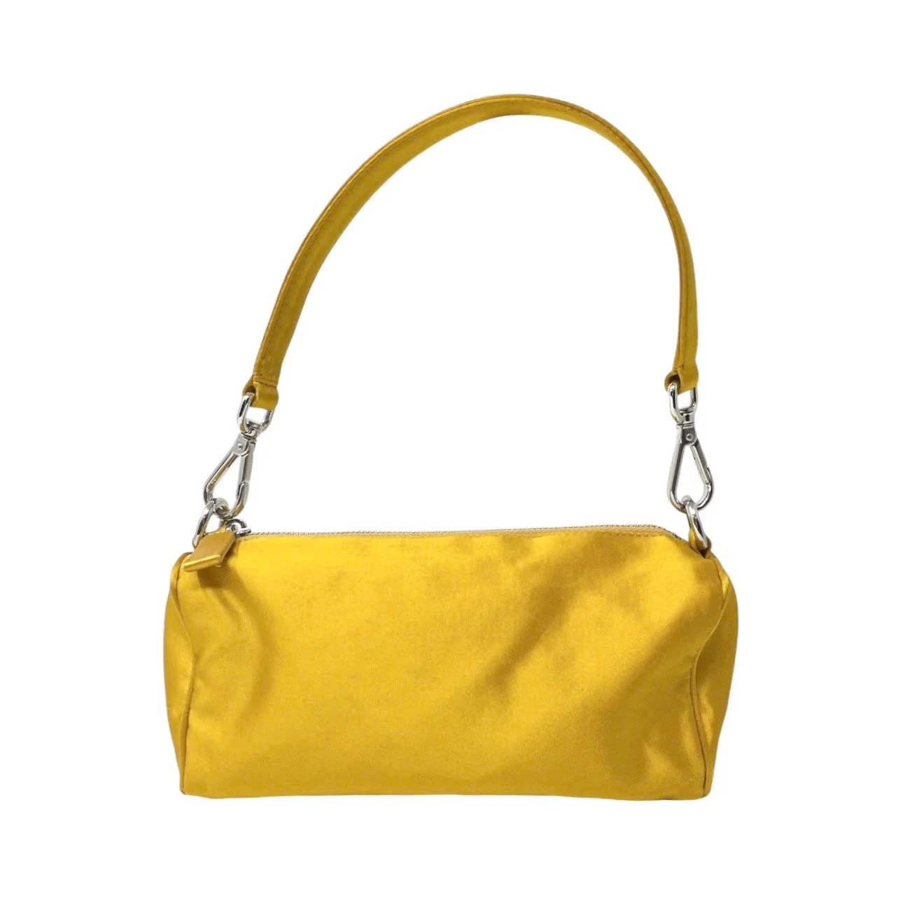 Prada Yellow Satin Small Shoulder Bag - Image 2
