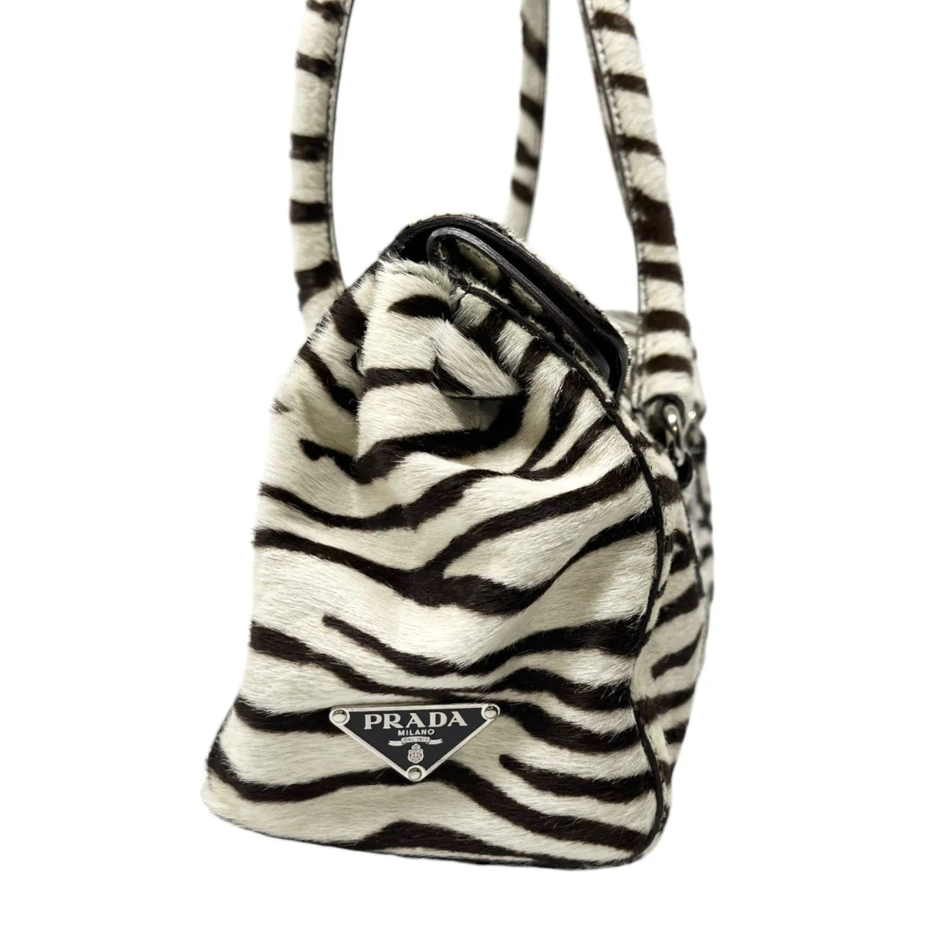 Prada Zebra Buckle Shoulder Bag - Image 3