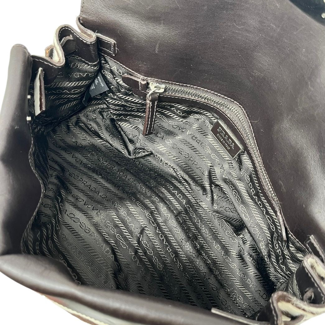 Prada Zebra Buckle Shoulder Bag - Image 4