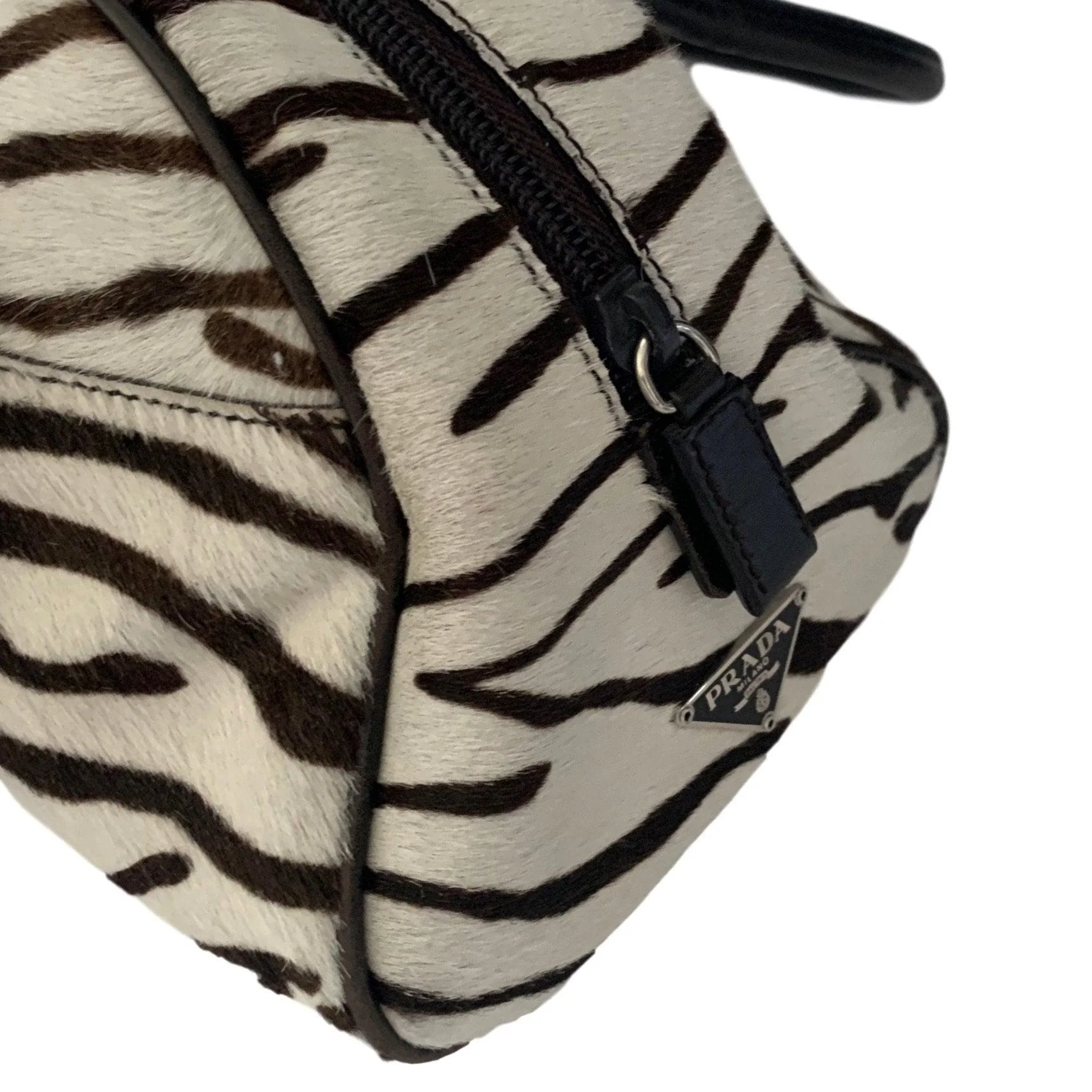 Prada Zebra Logo Bowler Bag - Image 3