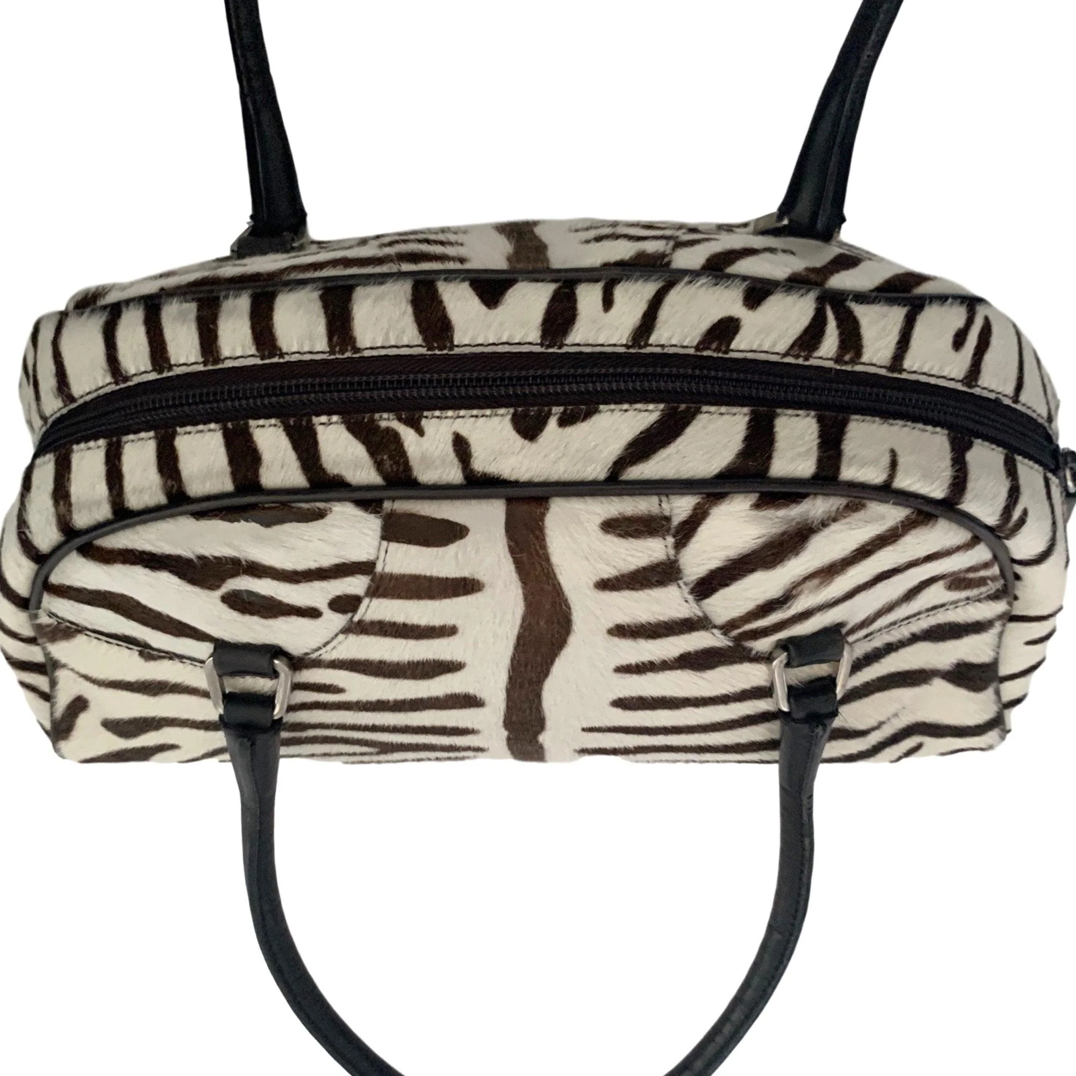 Prada Zebra Logo Bowler Bag - Image 4