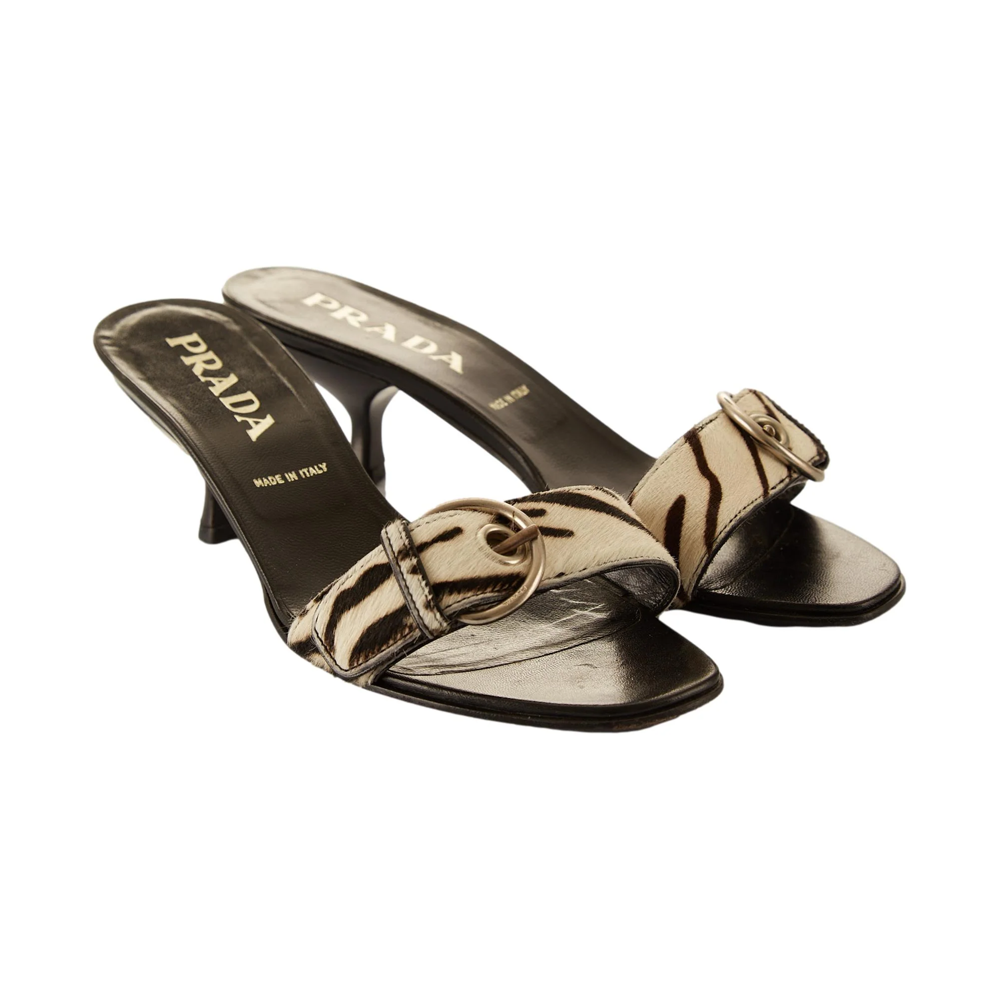 Prada Zebra Print Kitten Heels - Image 2