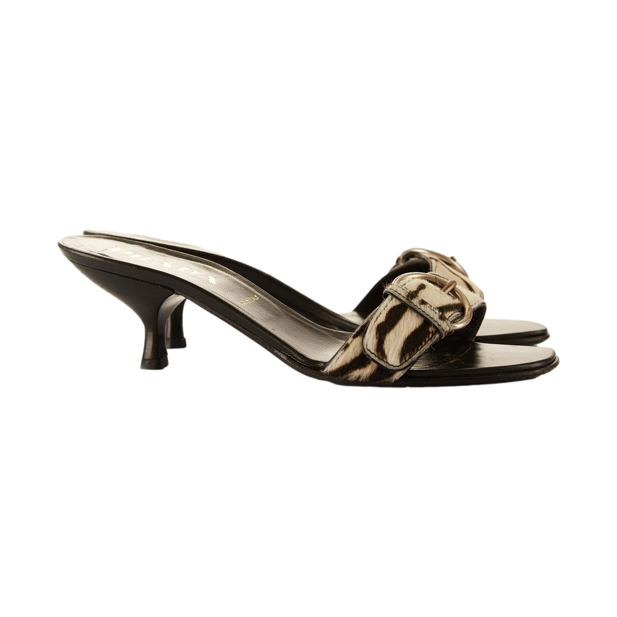 Prada Zebra Print Kitten Heels - Image 3