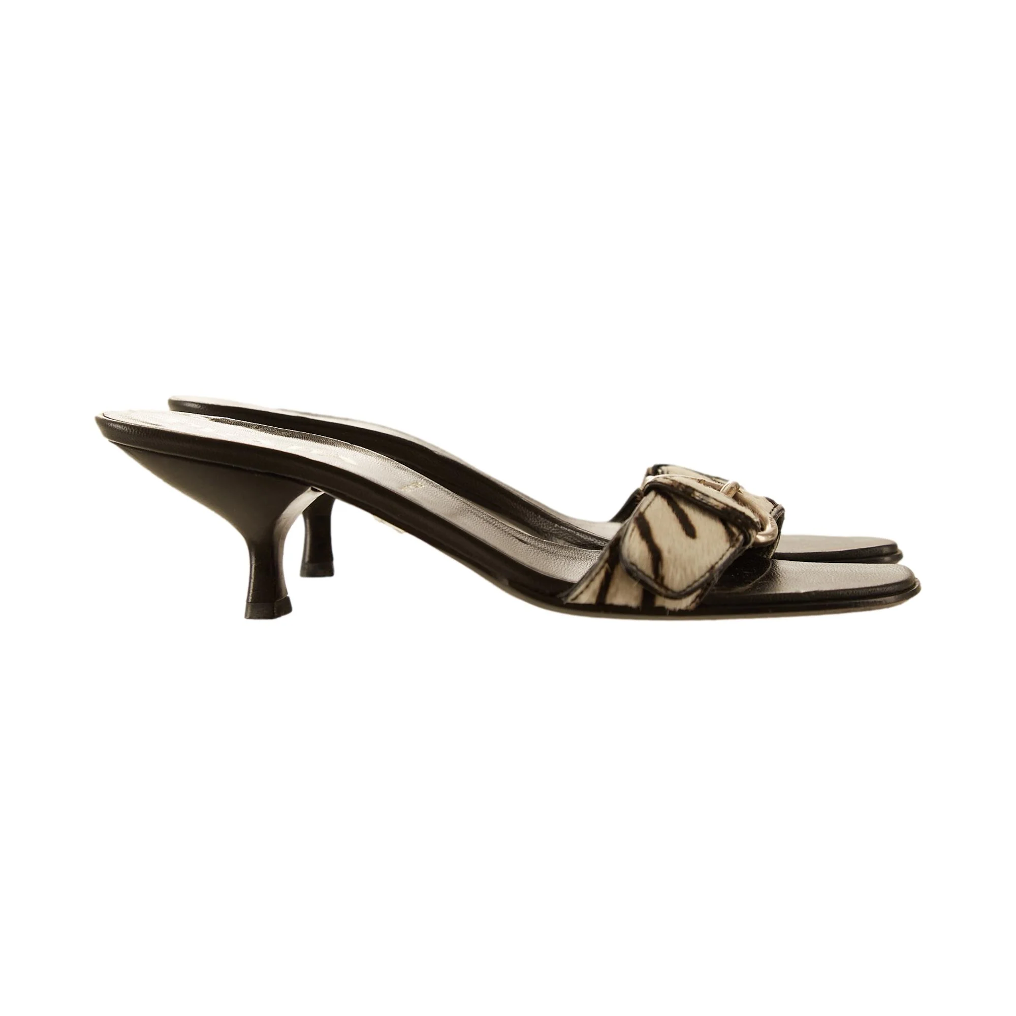 Prada Zebra Print Kitten Heels - Image 3