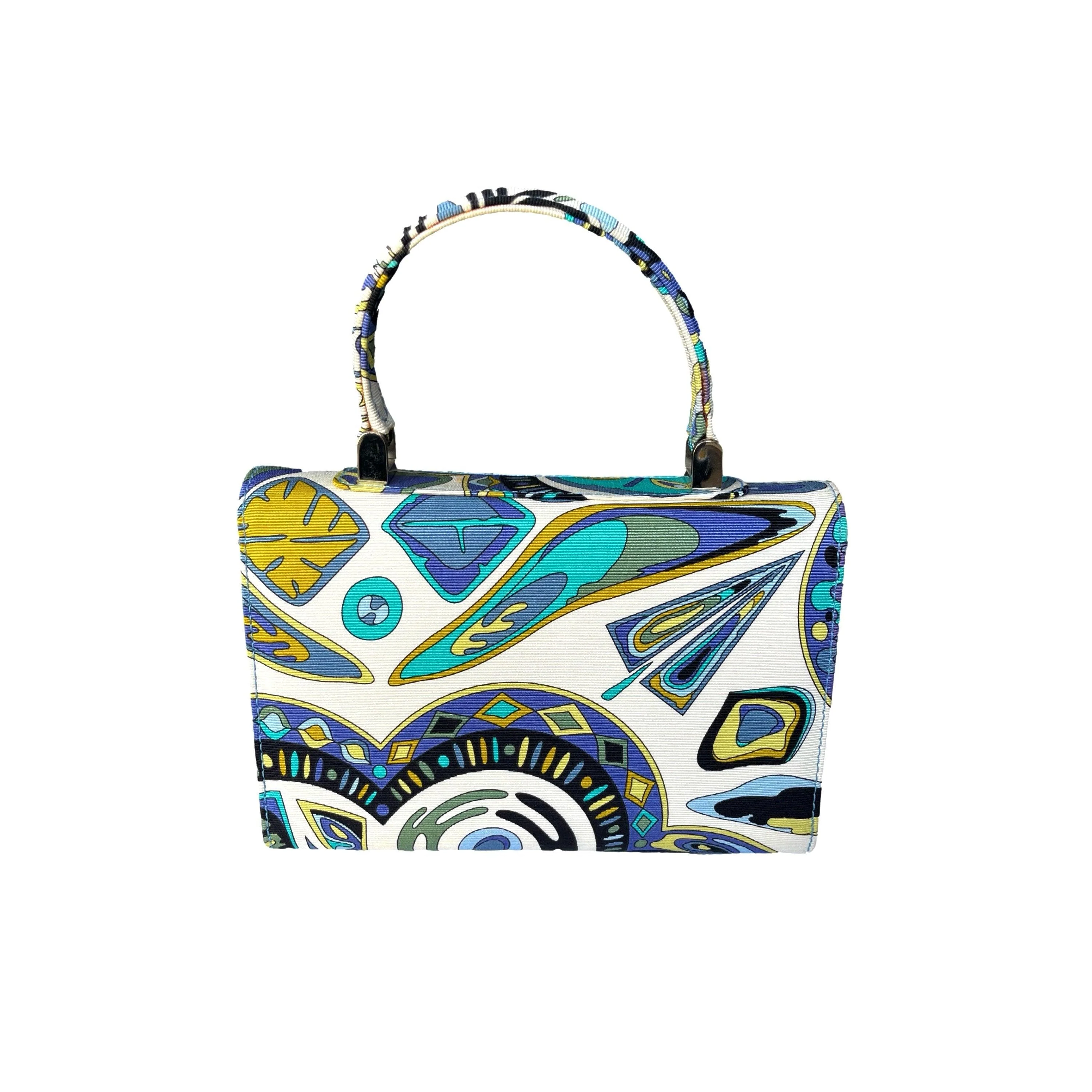Pucci Blue Print Charm Mini Top Handle Bag - Image 2