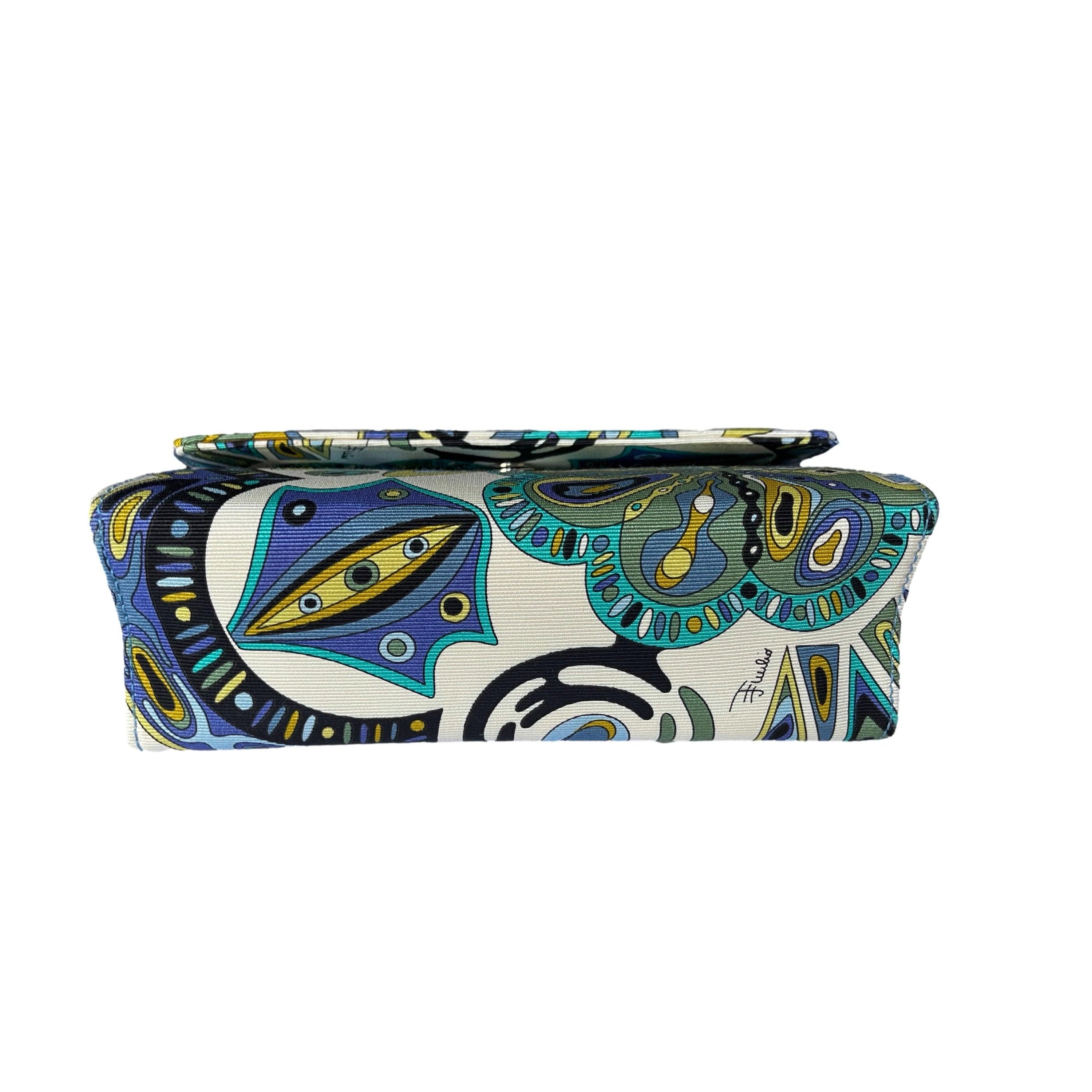 Pucci Blue Print Charm Mini Top Handle Bag - Image 4