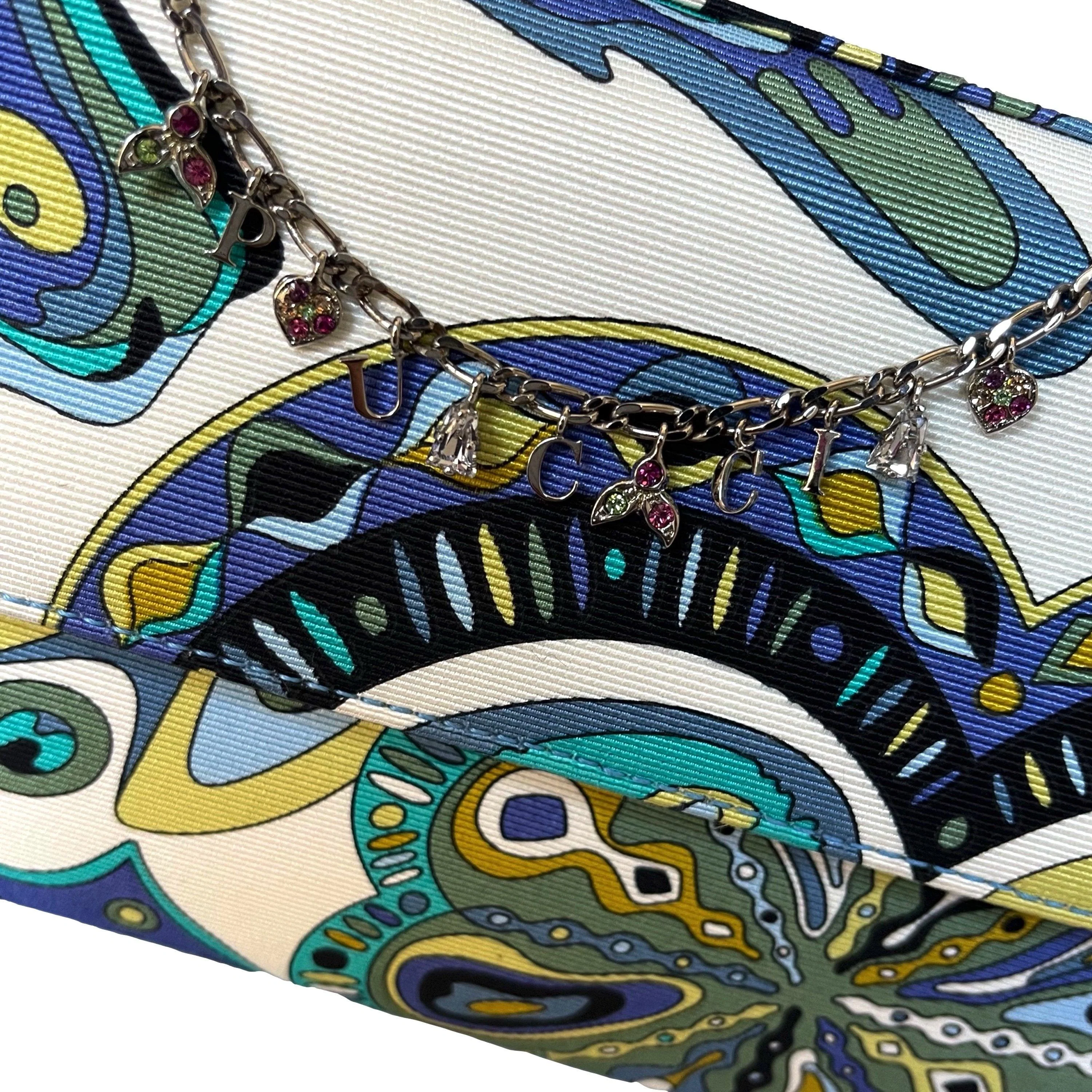Pucci Blue Print Charm Mini Top Handle Bag - Image 5