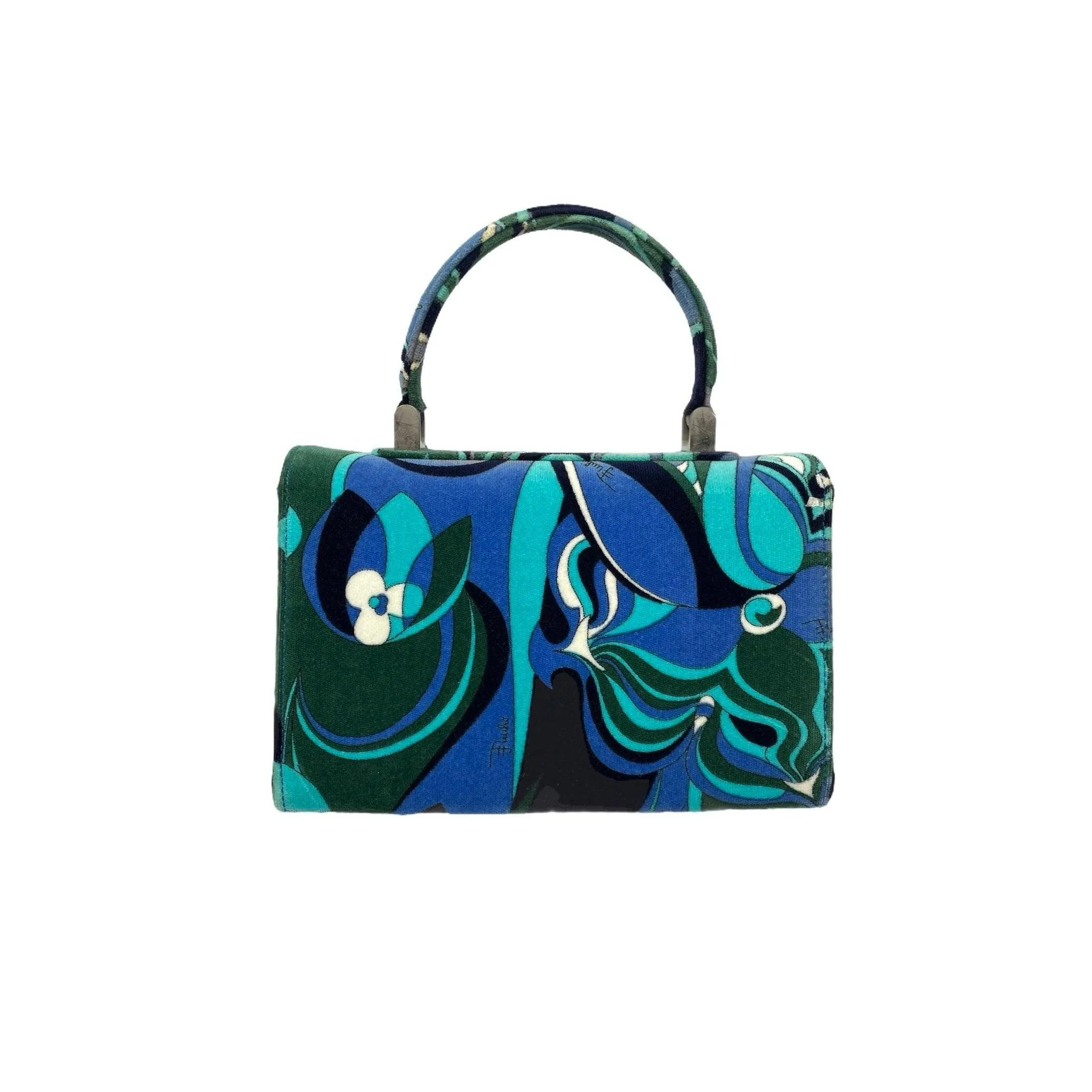 Pucci Blue Print Charm Mini Top Handle Bag - Image 2