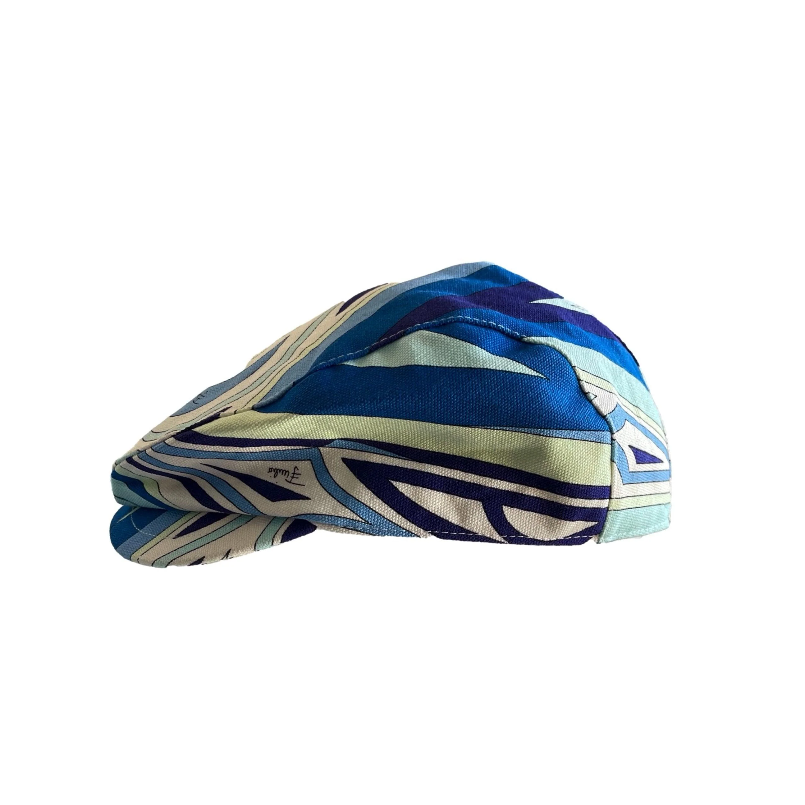 Pucci Blue Print Newsboy Hat - Image 2