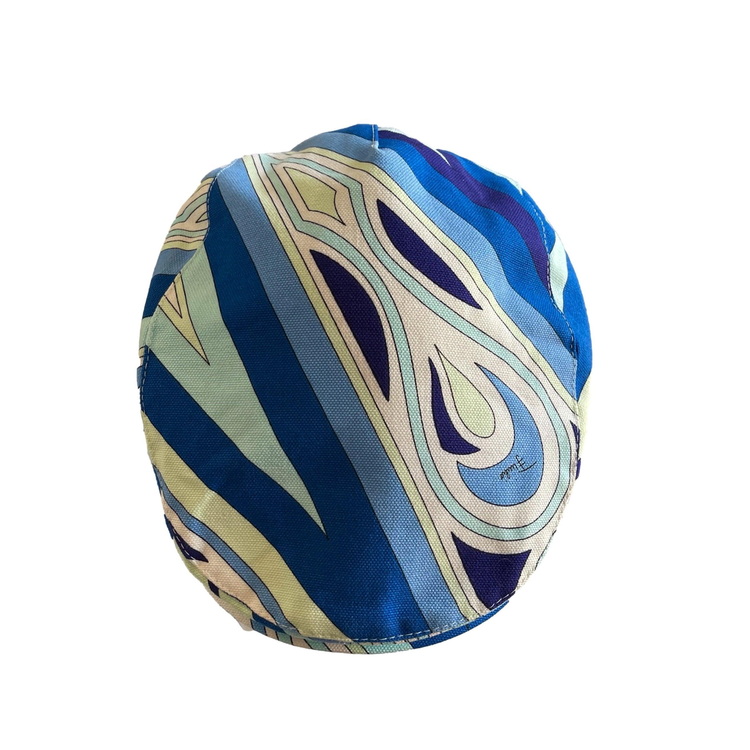 Pucci Blue Print Newsboy Hat - Image 4