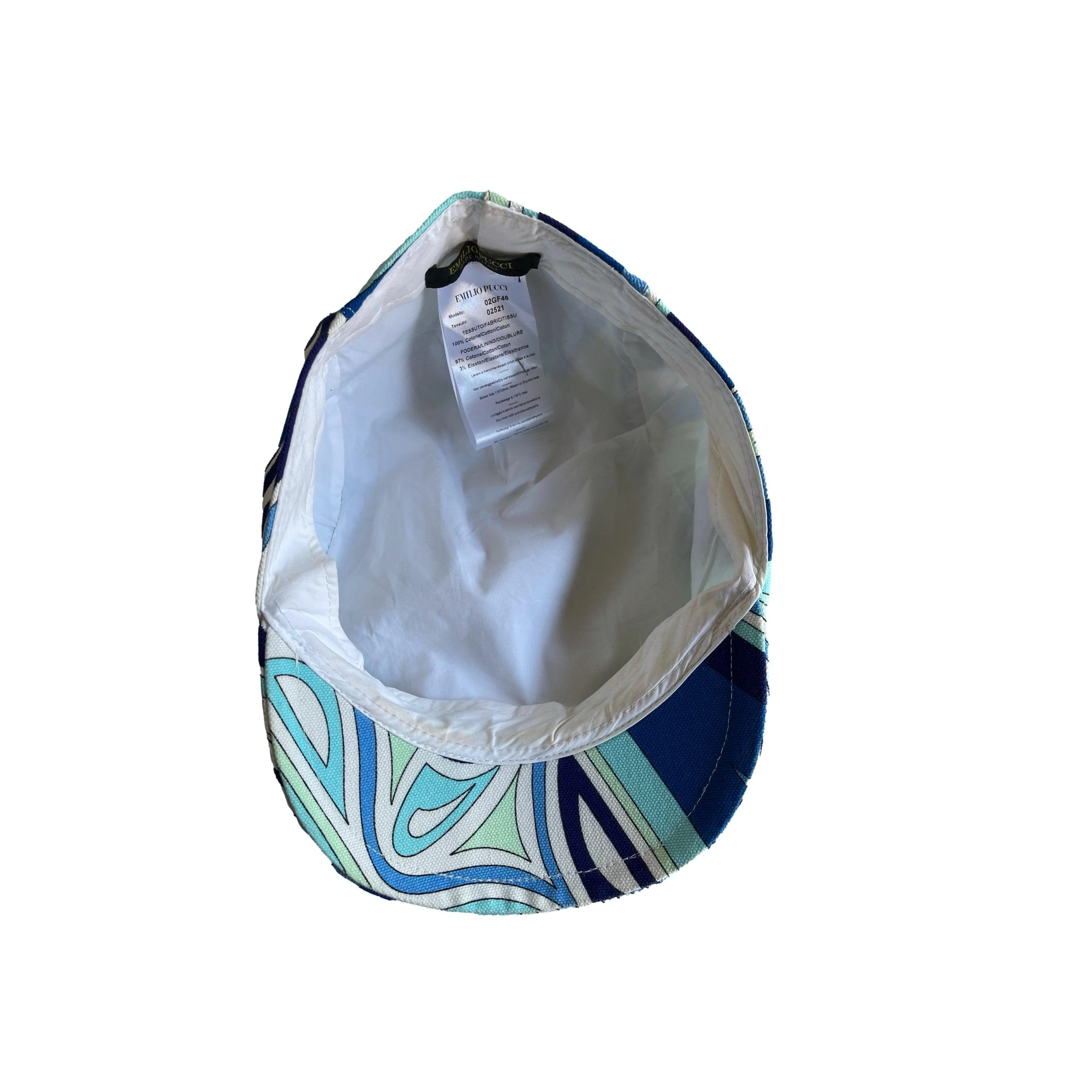 Pucci Blue Print Newsboy Hat - Image 6