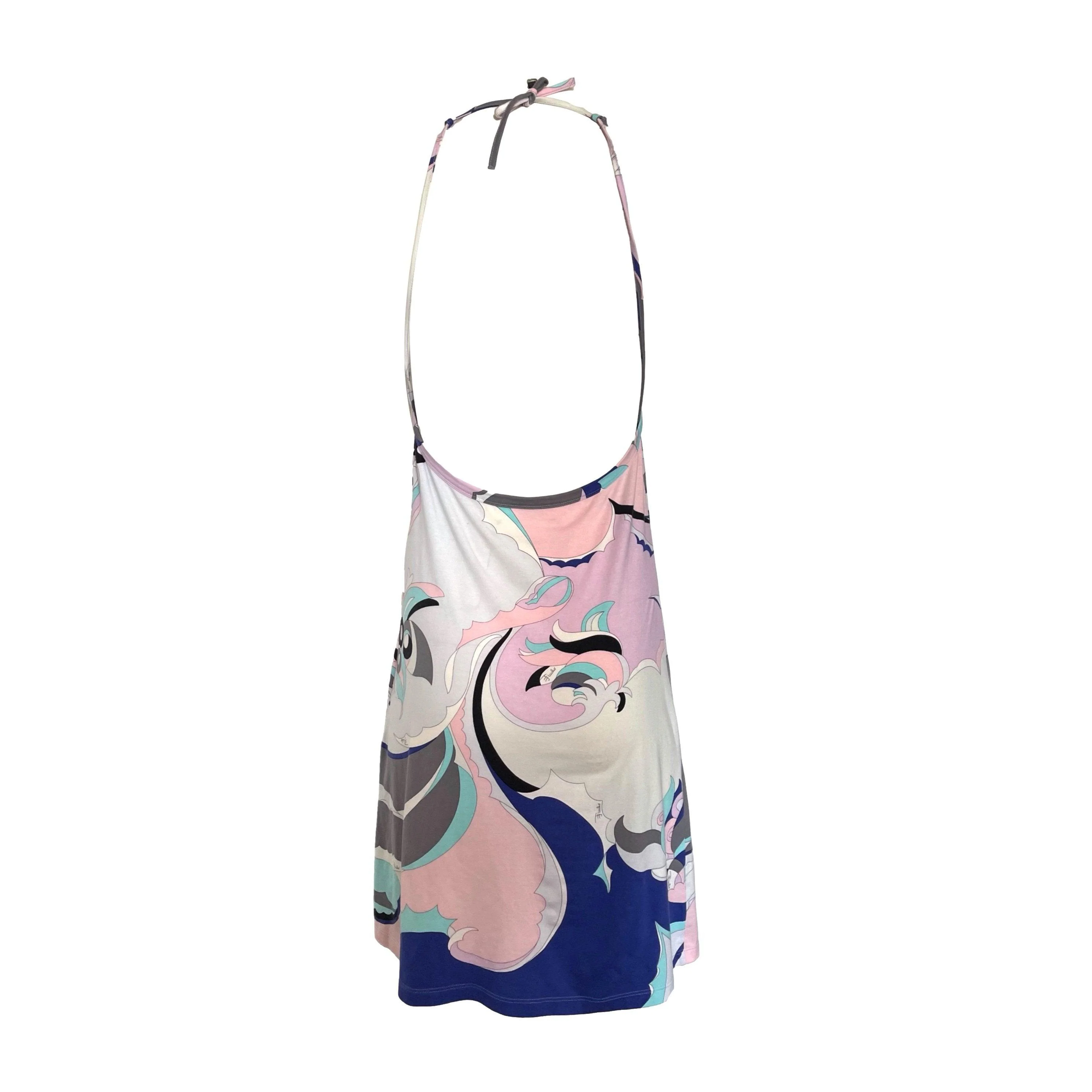Pucci Lavender Print Halter Dress - Image 2