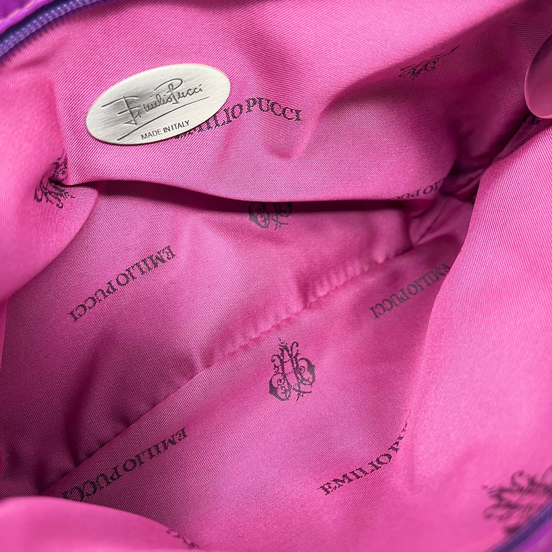 Pucci Purple Satin Shoulder Bag - Image 2