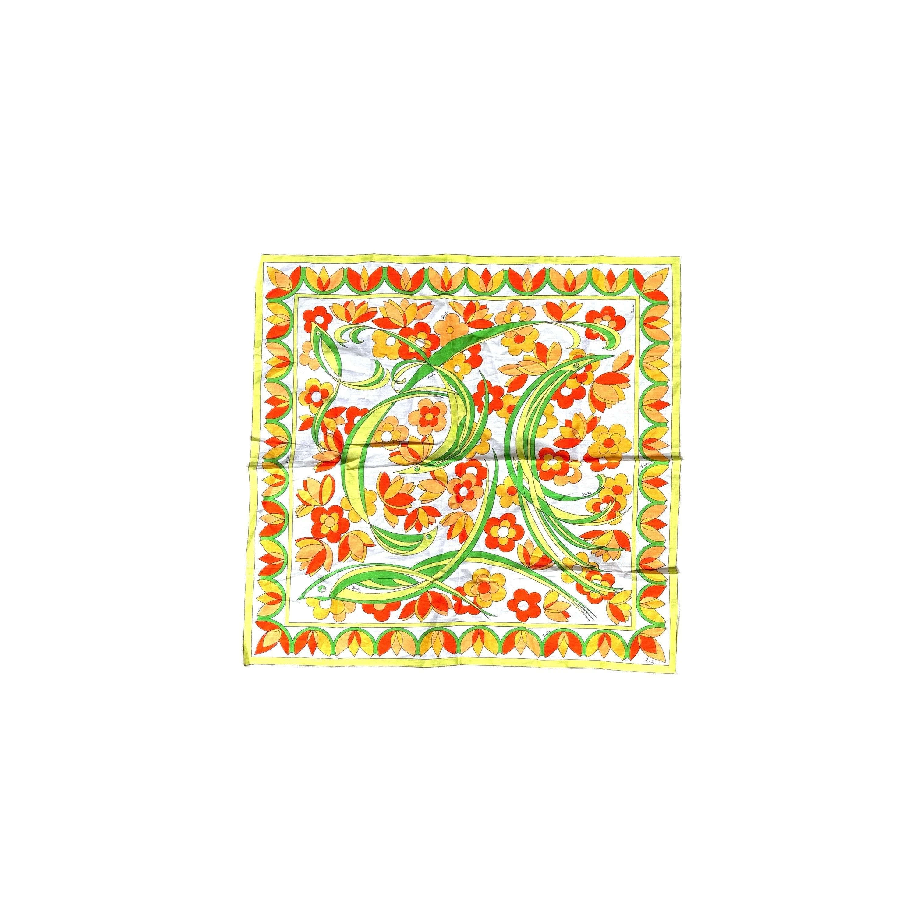 Pucci Orange Floral Bandana