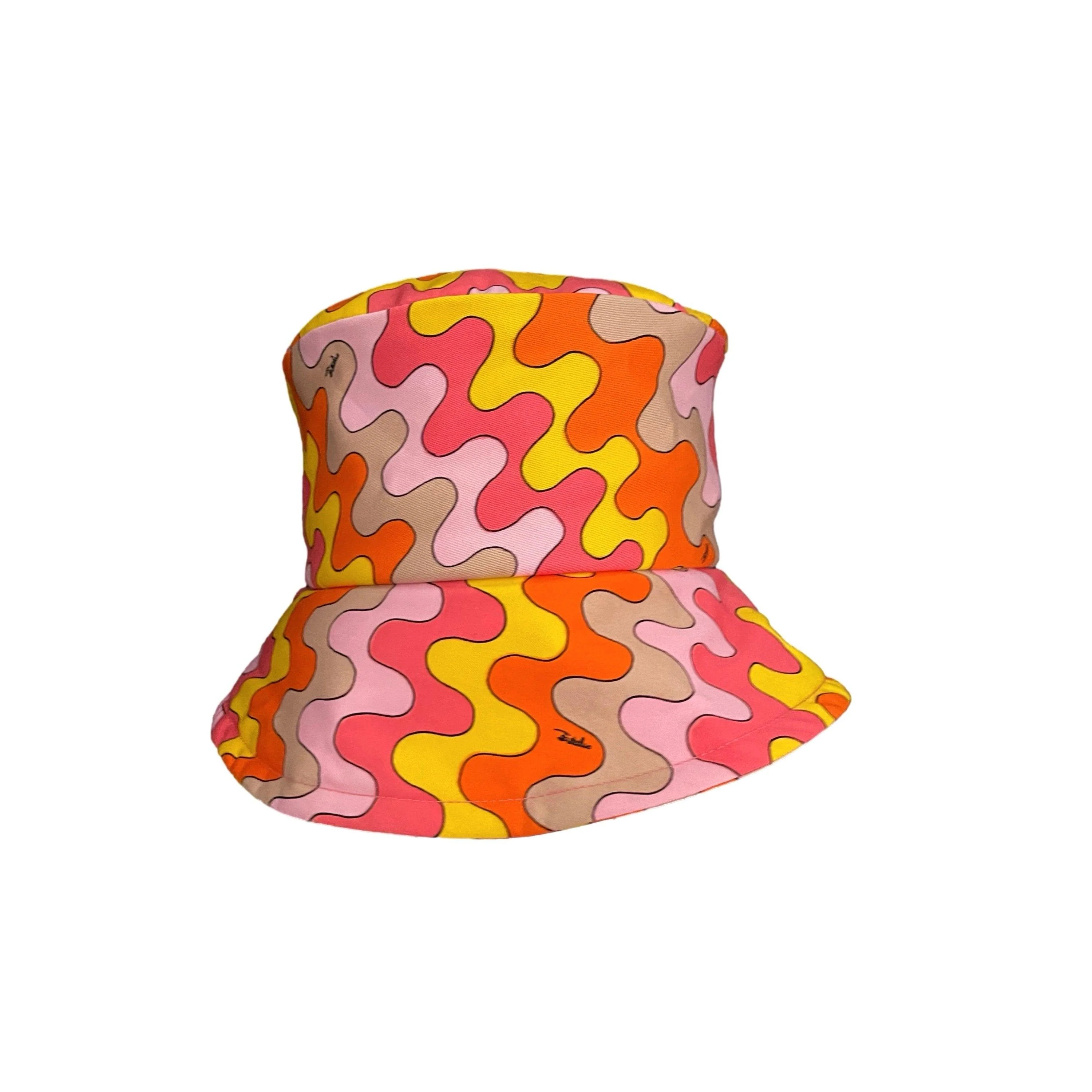 Pucci Orange Print Bucket Hat