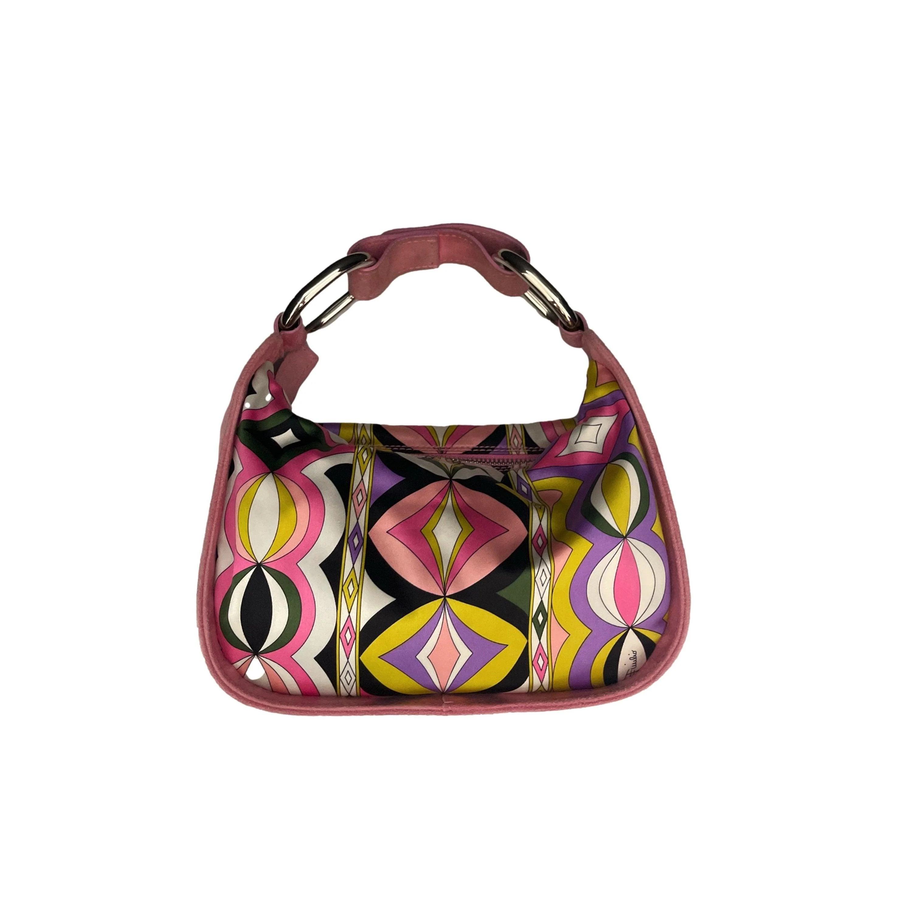 Pucci Pink Print Suede Mini Bag - Image 2