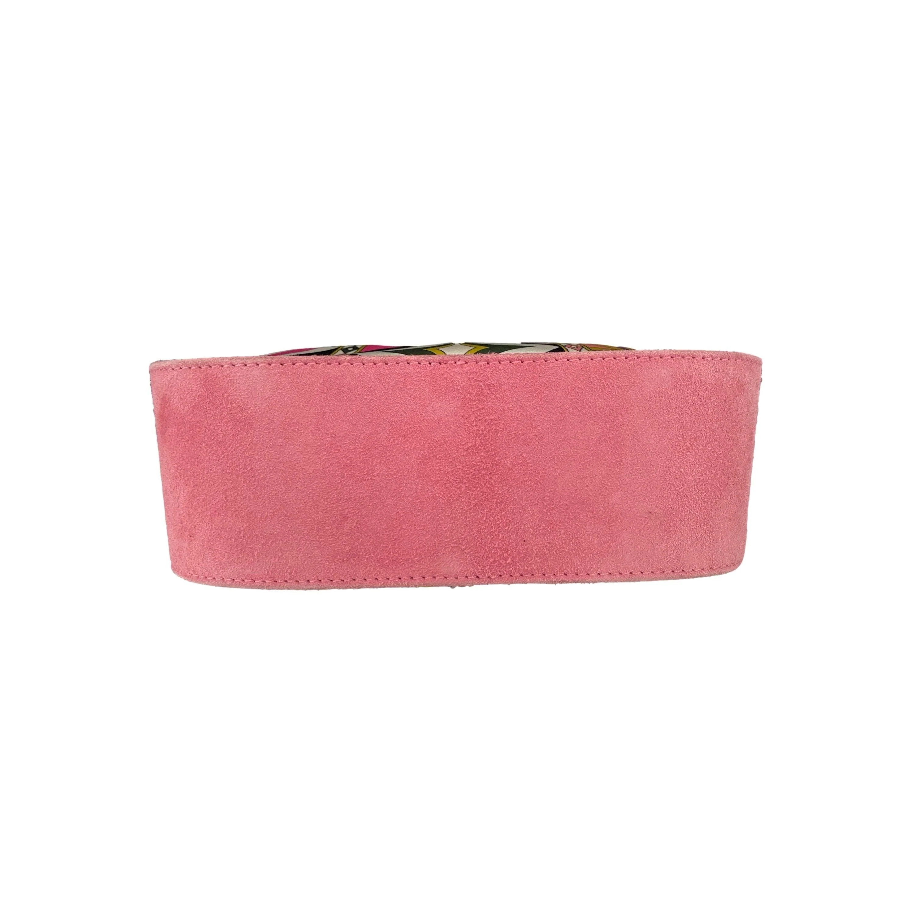 Pucci Pink Print Suede Mini Bag - Image 4