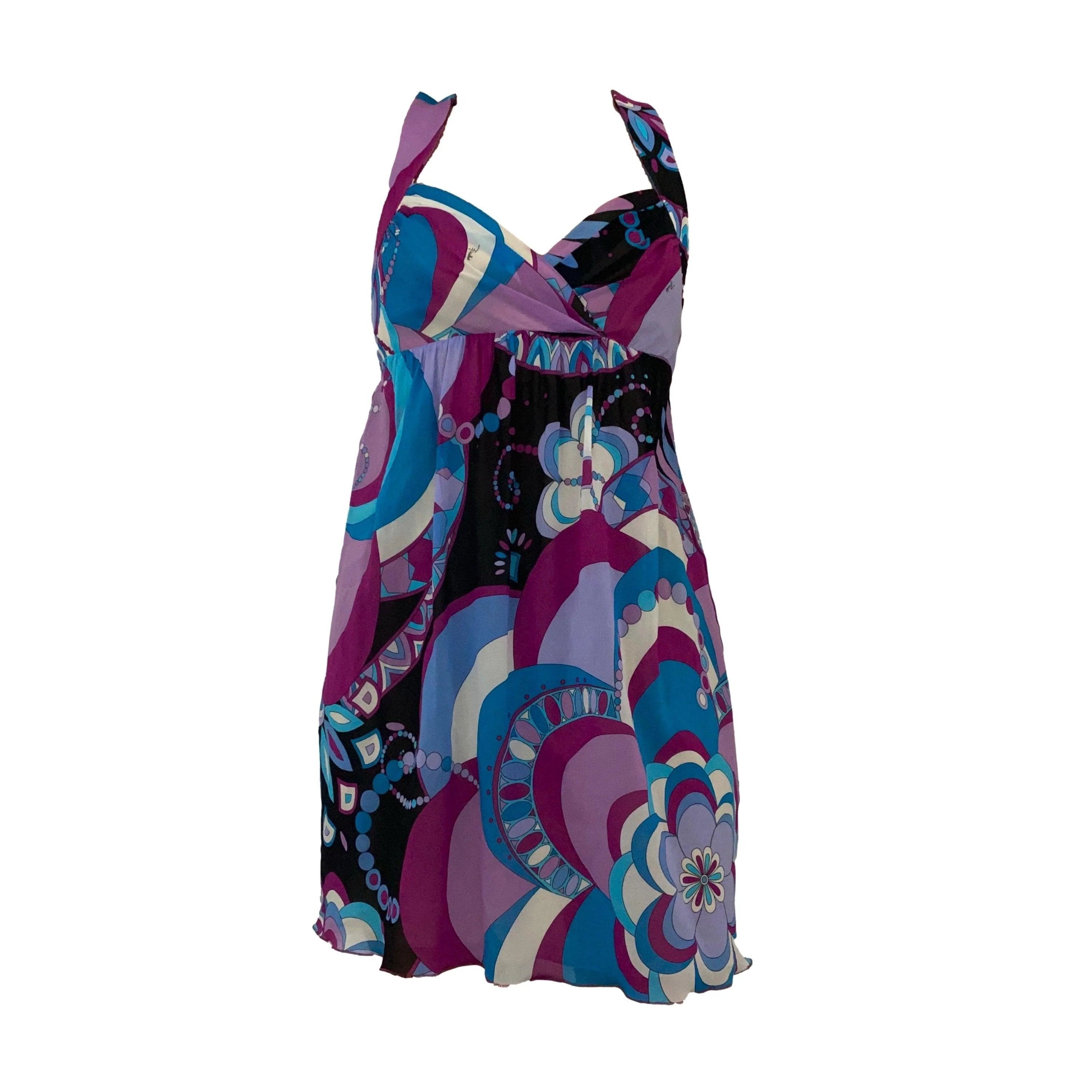 Pucci Purple Print Silk Dress