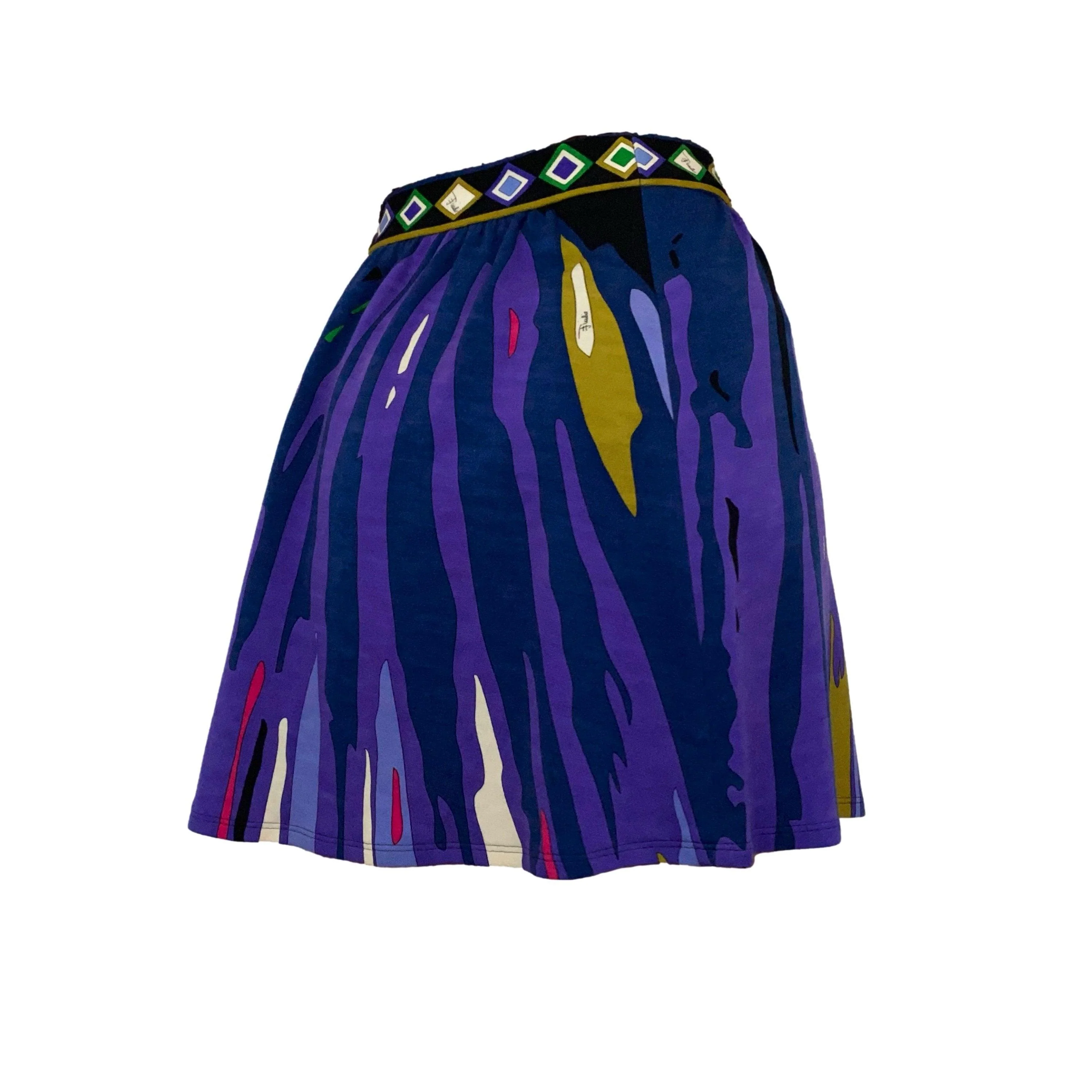 Pucci Purple Print Stretch A Line Skirt - Image 2