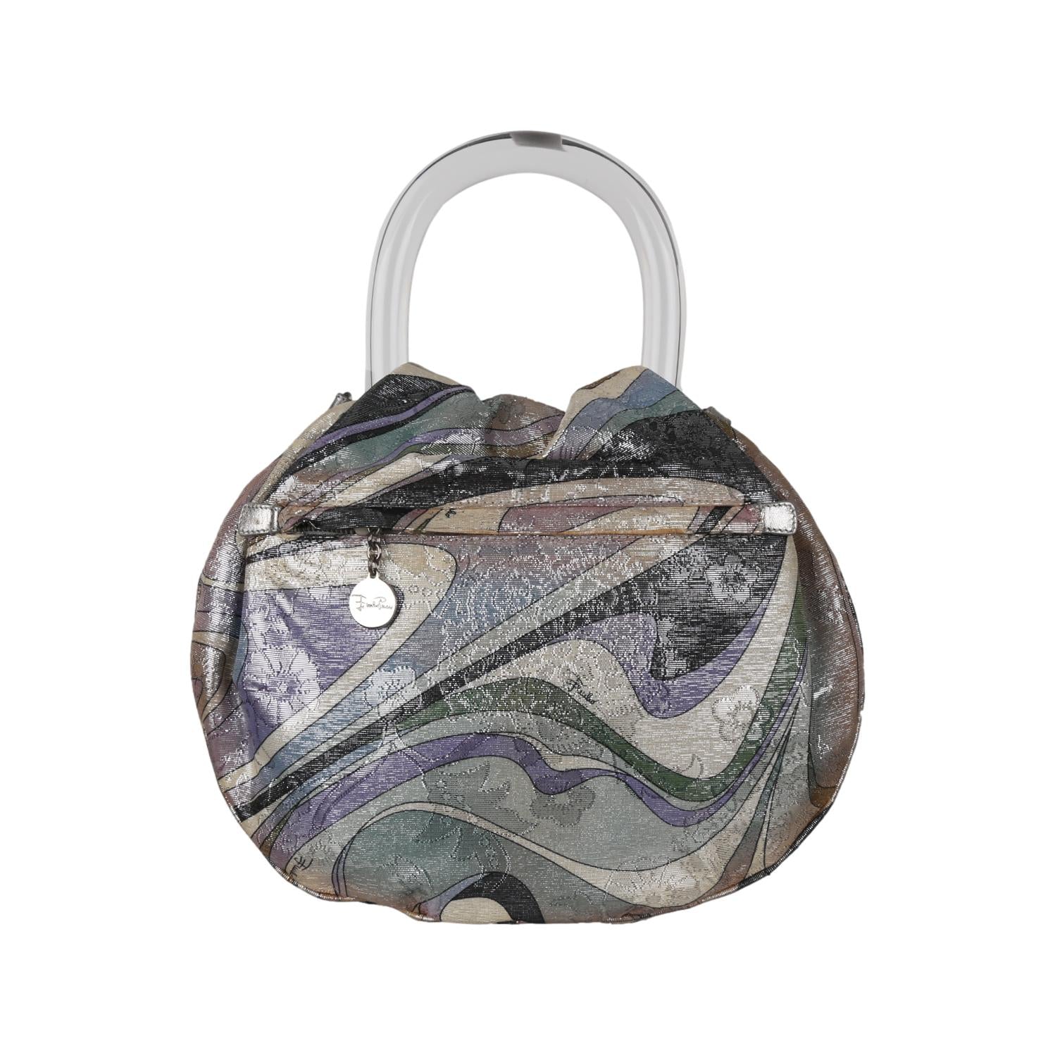 Pucci Metallic Plastic Top Handle - Image 2