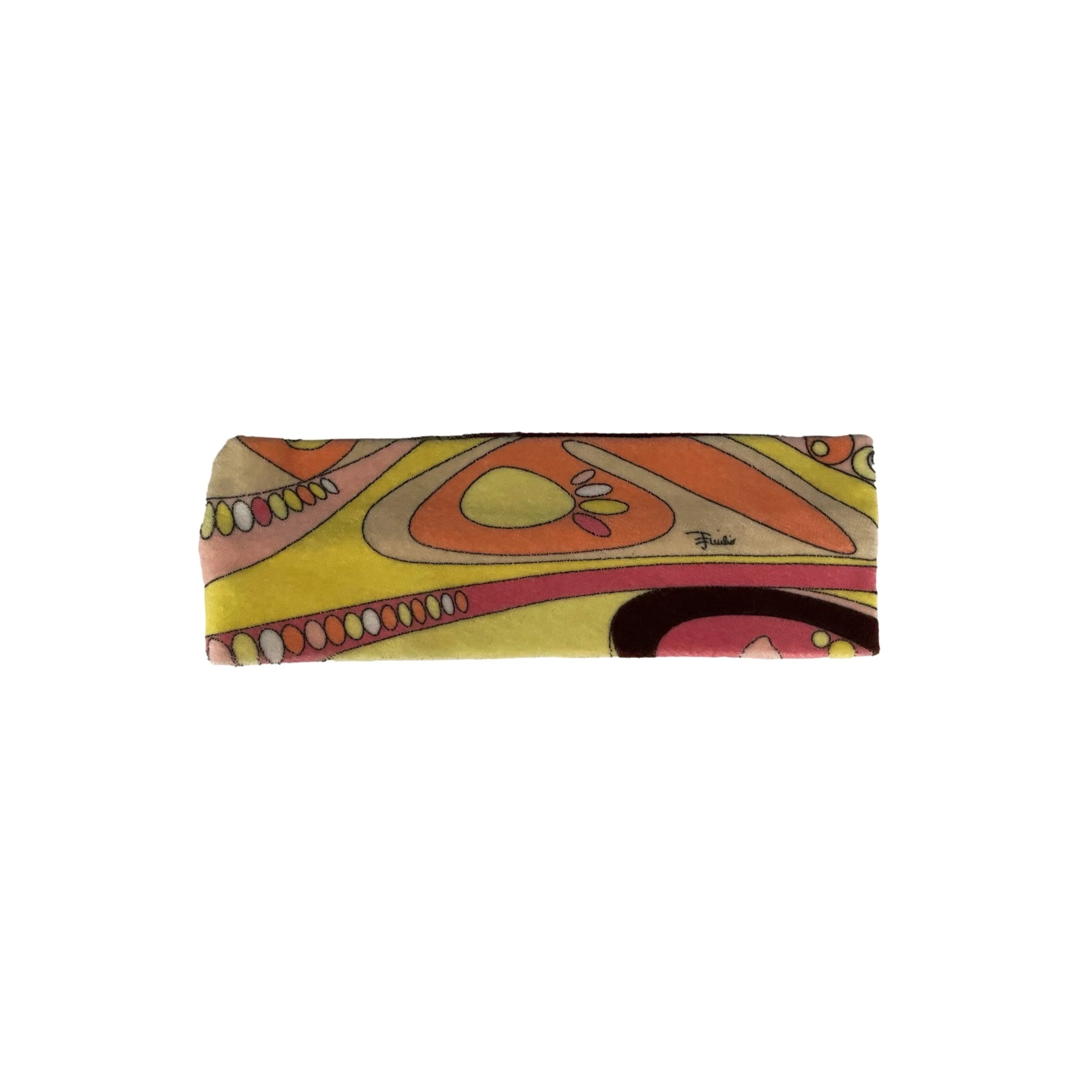Pucci Yellow Print Velour Headband