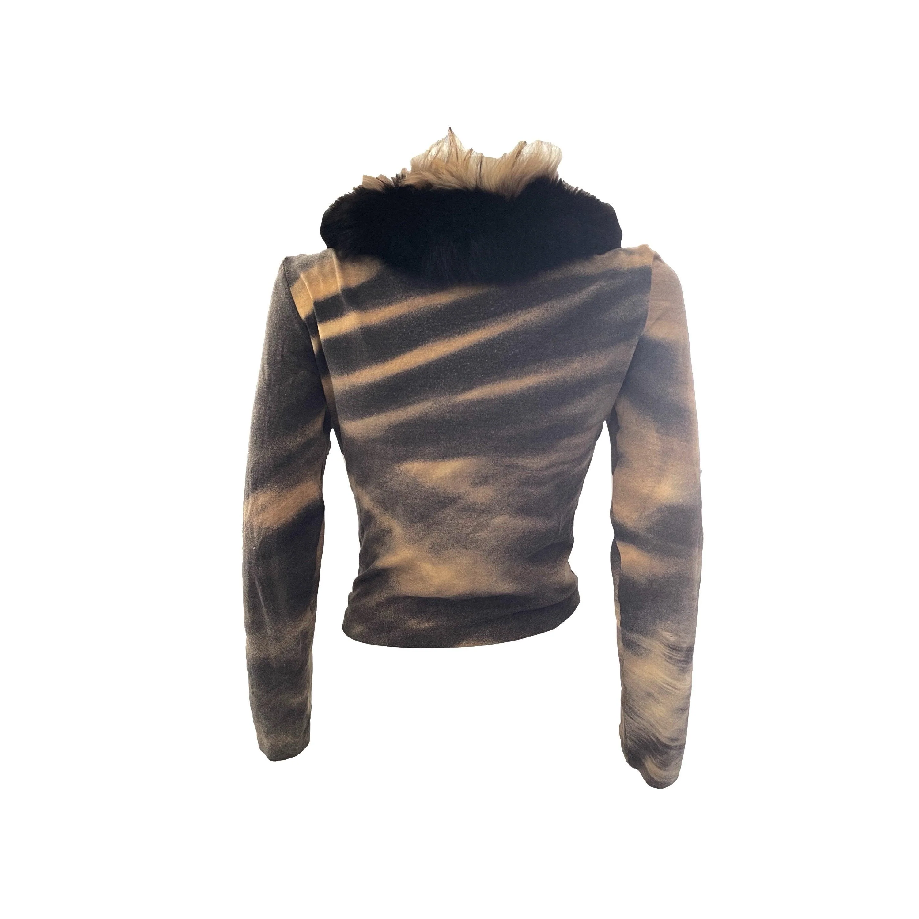 Roberto Cavalli Animal Print Fur Top - Image 2