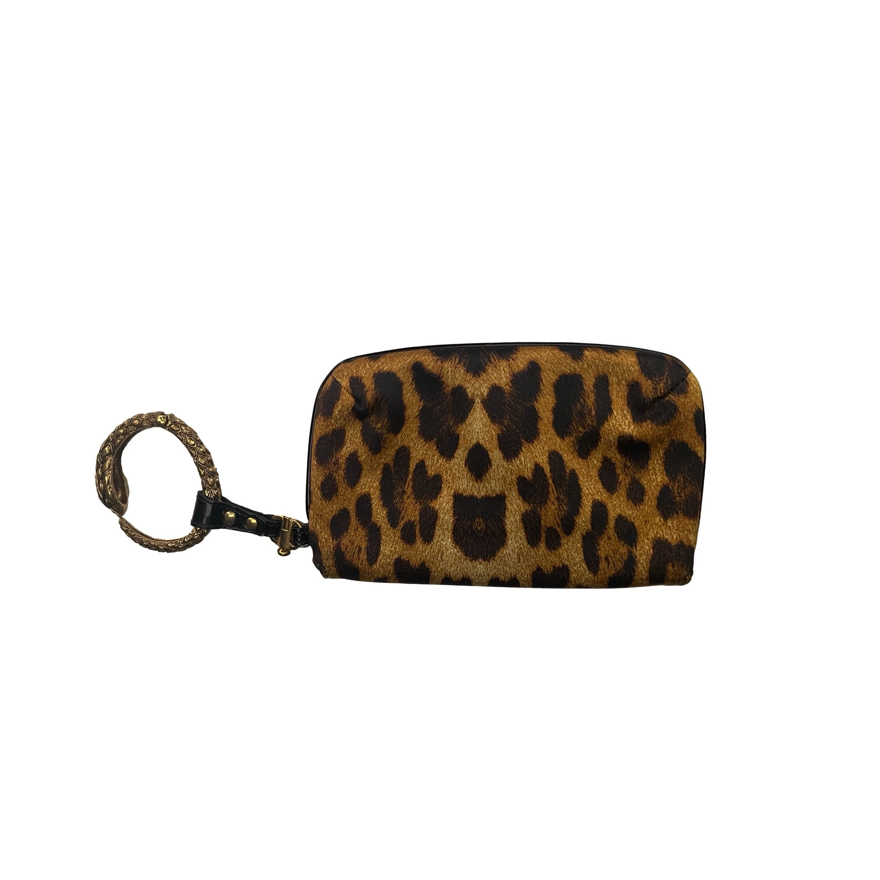 Roberto Cavalli Animal Print Snake Clutch - Image 2